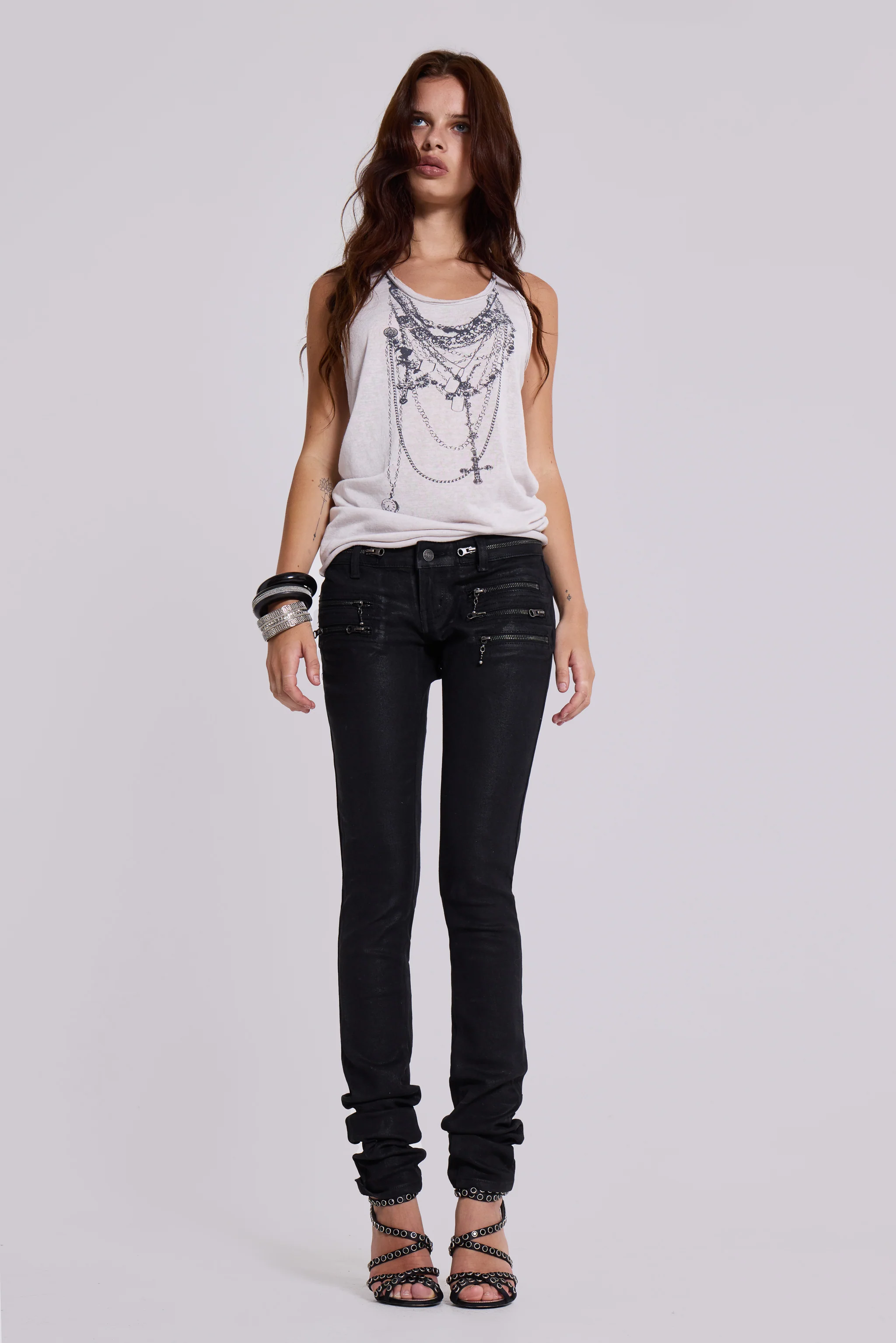 Ardor Coated Low Rise Skinny Jeans - Image 9
