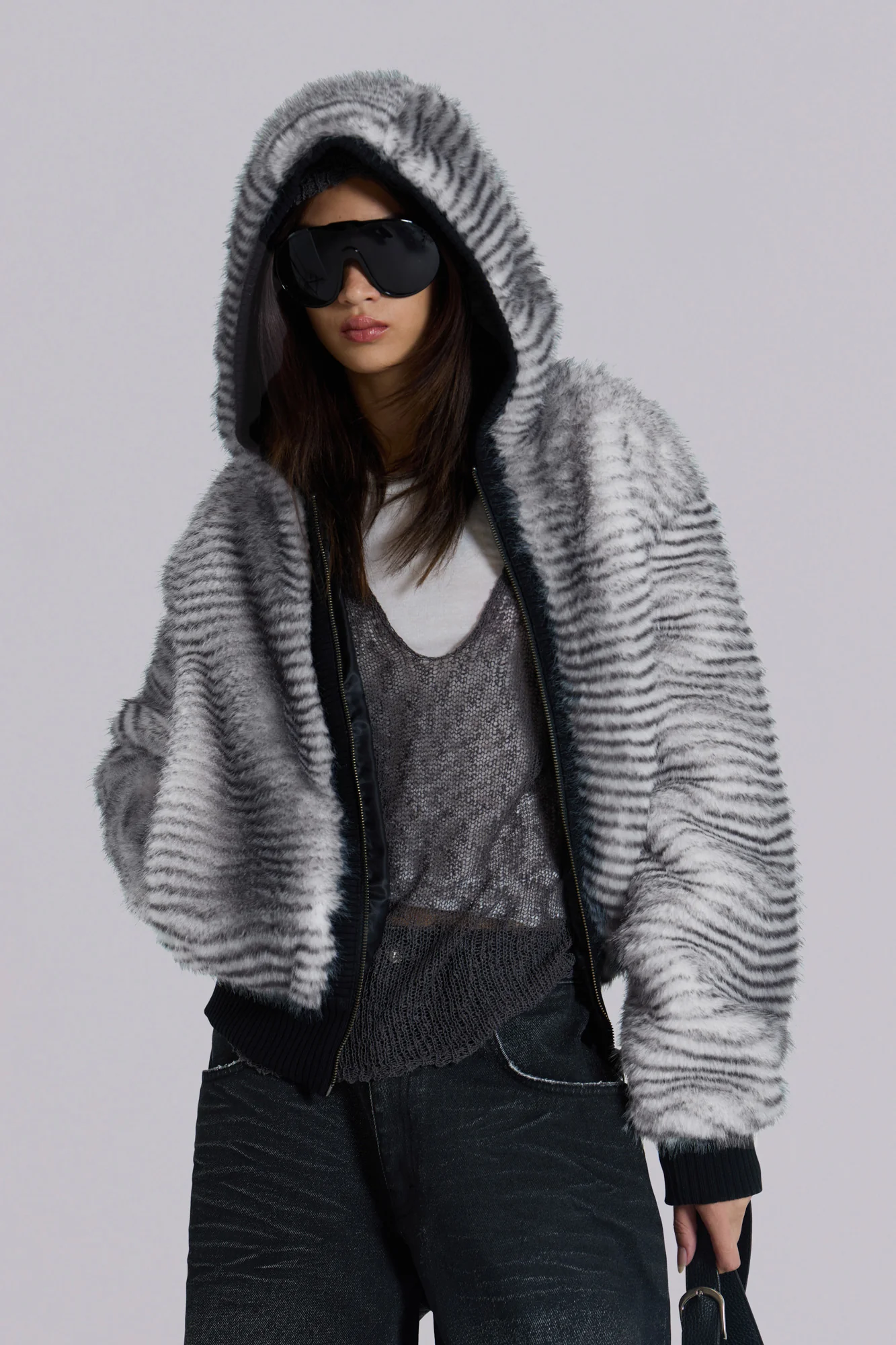 White Bear Faux Fur Jacket - Image 6