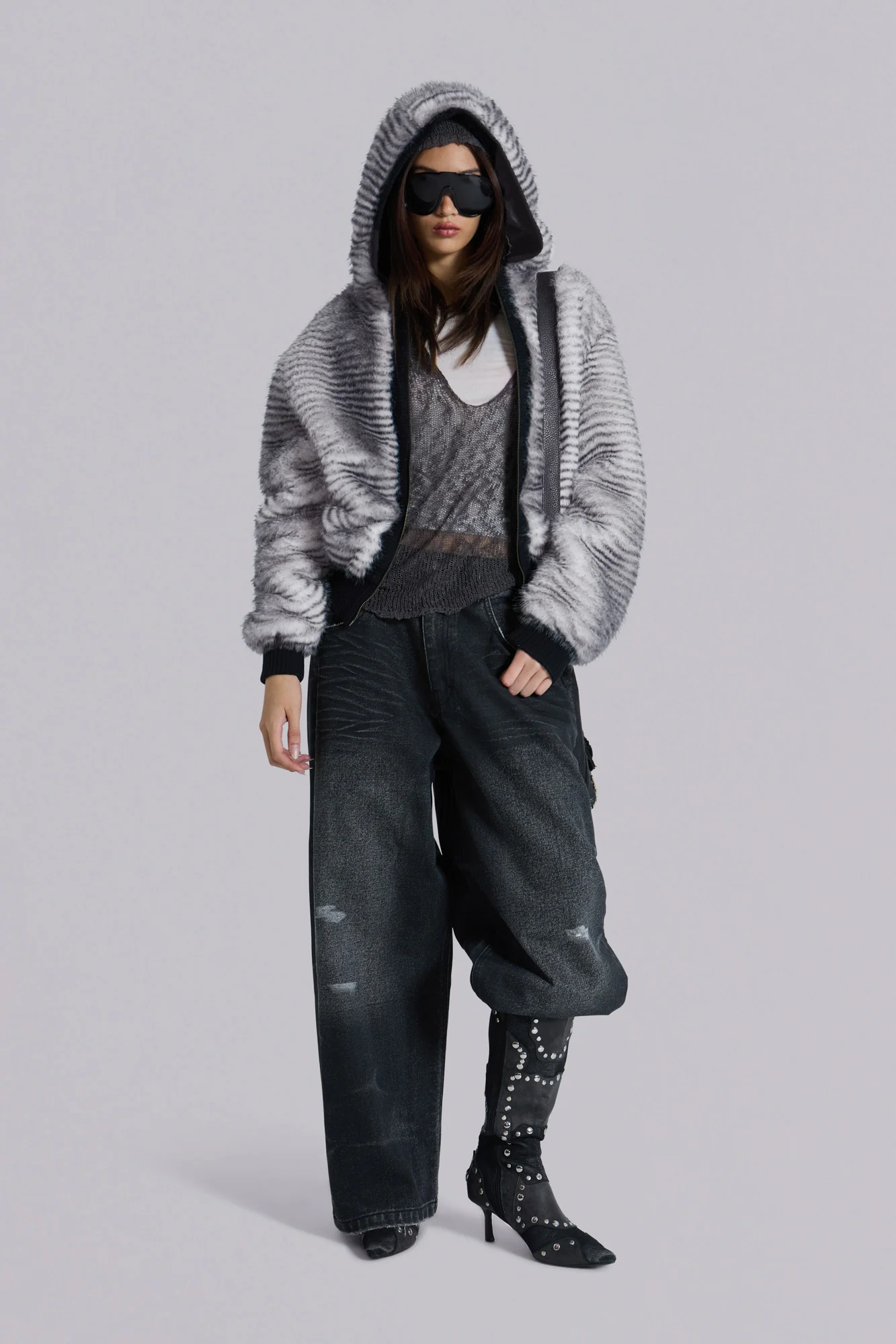 White Bear Faux Fur Jacket - Image 9