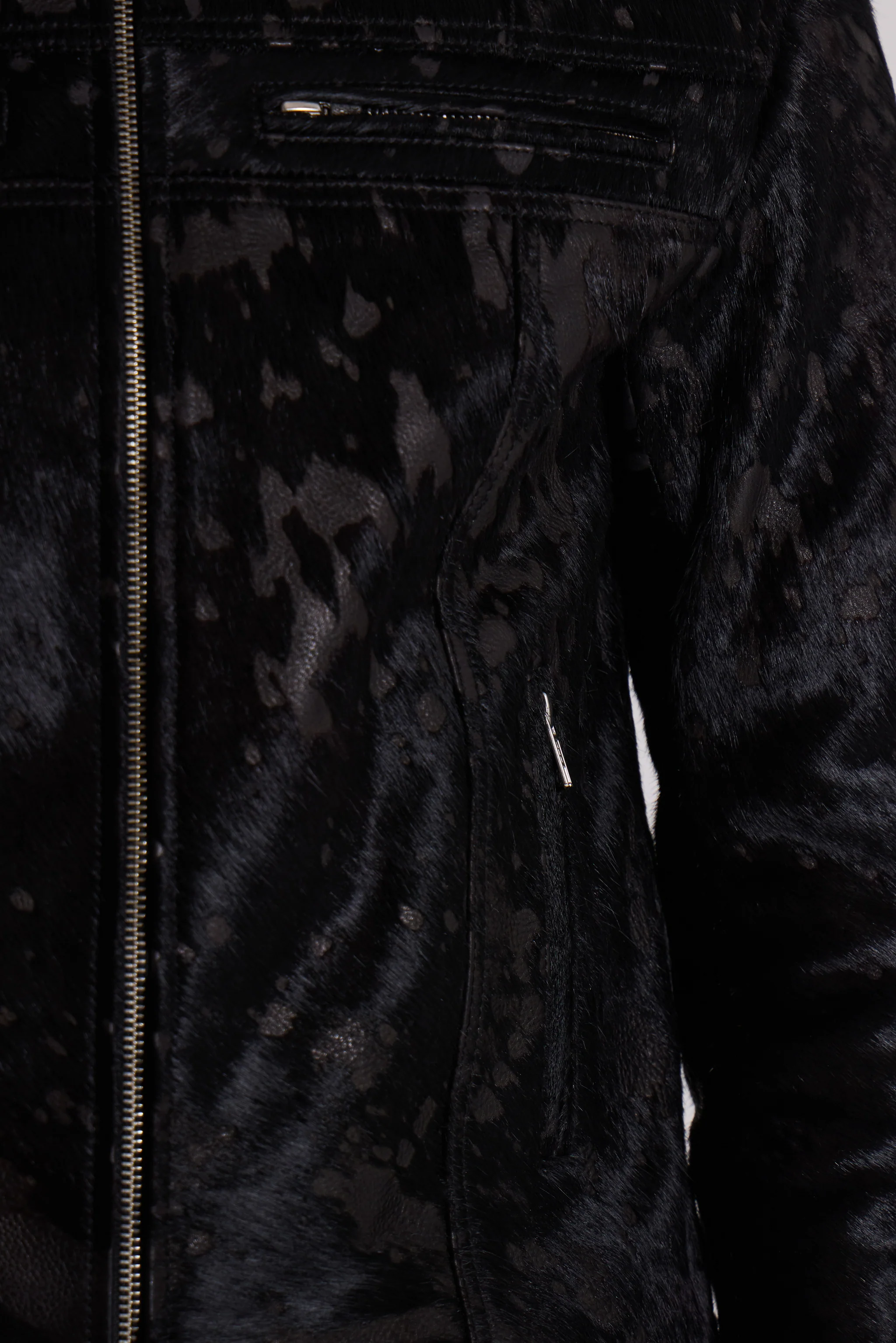 Black Real Leather Piston Jacket - Image 6