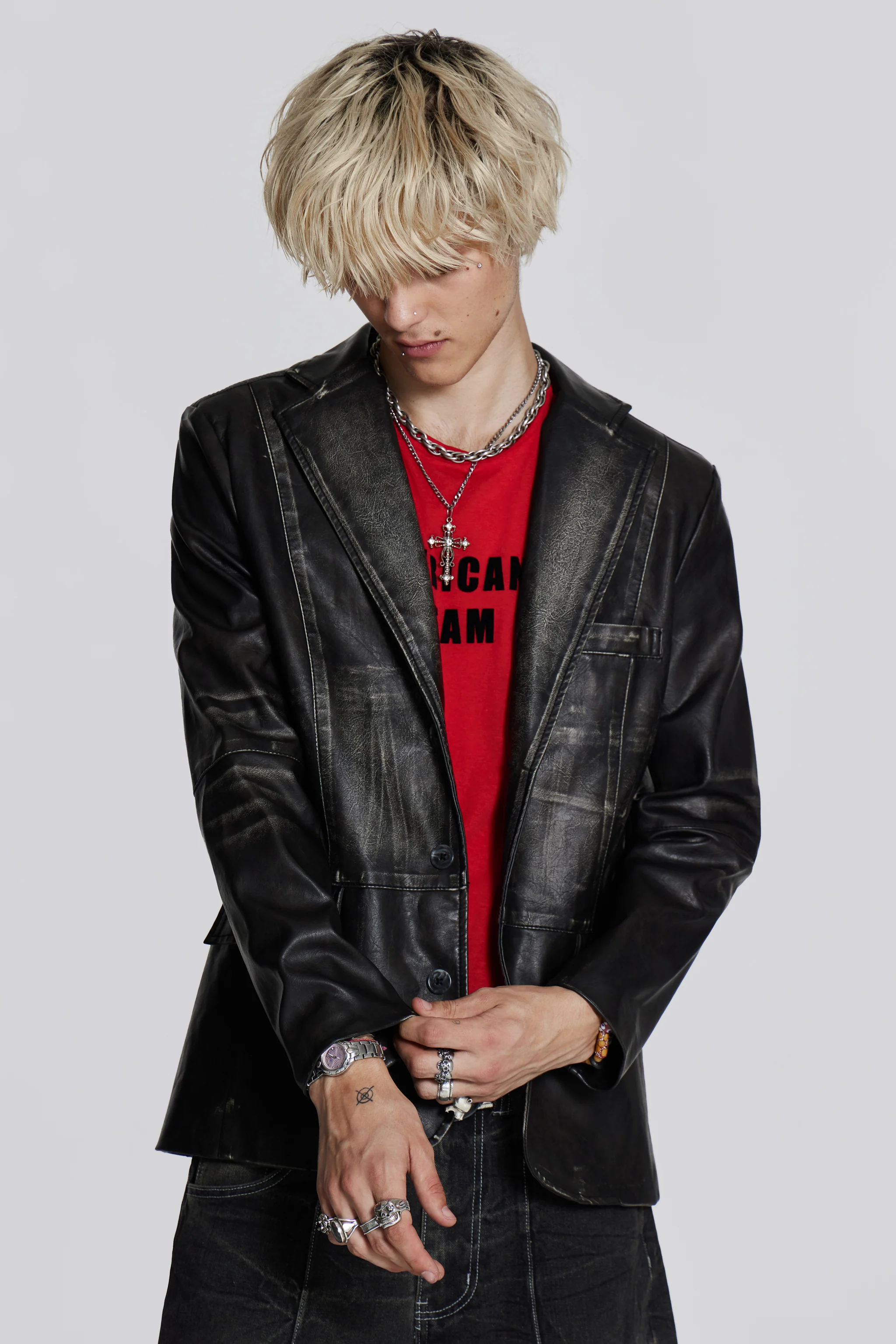 Ash Faux Leather Blazer - Image 5