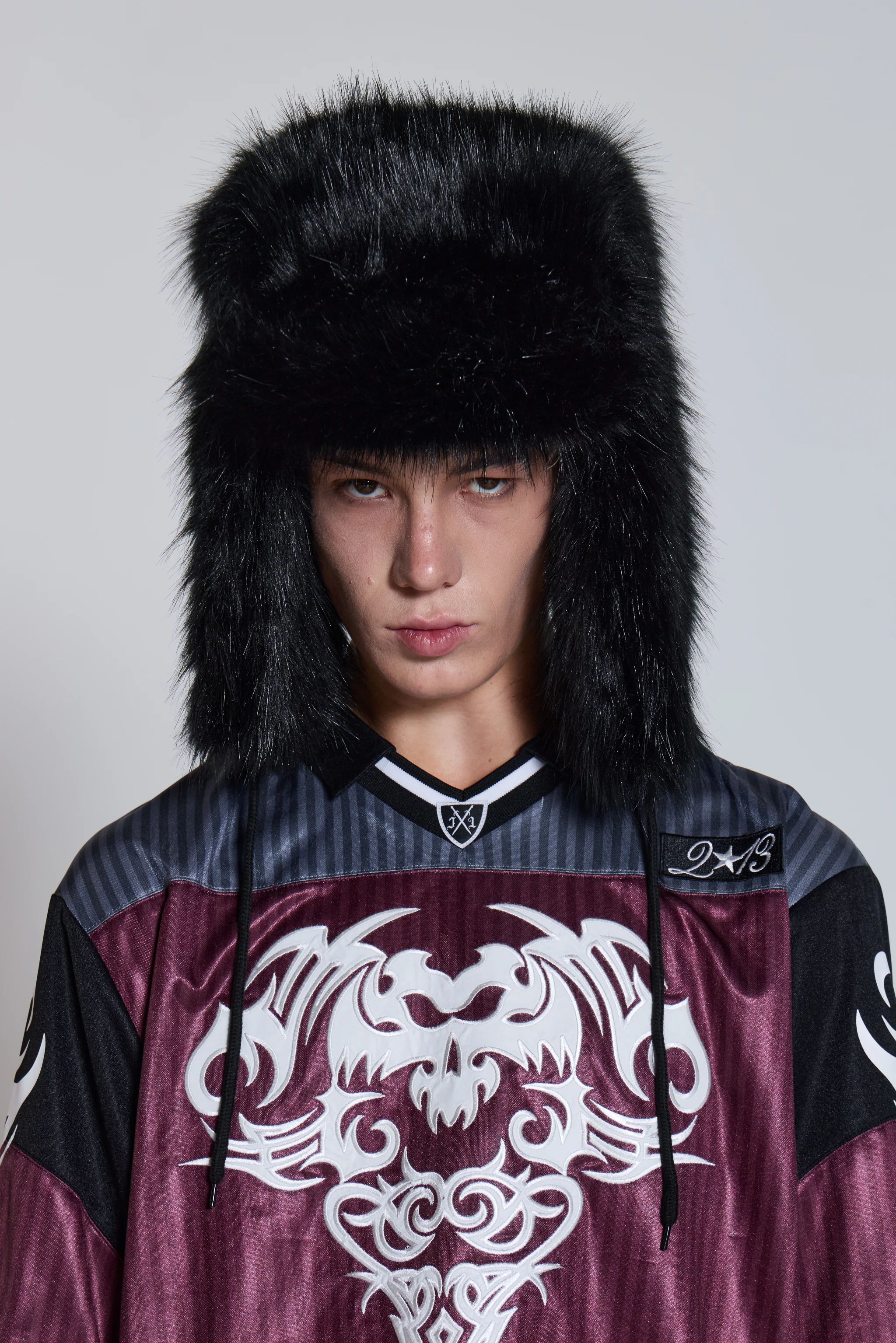 Black Faux Fur Trapper Hat - Image 4