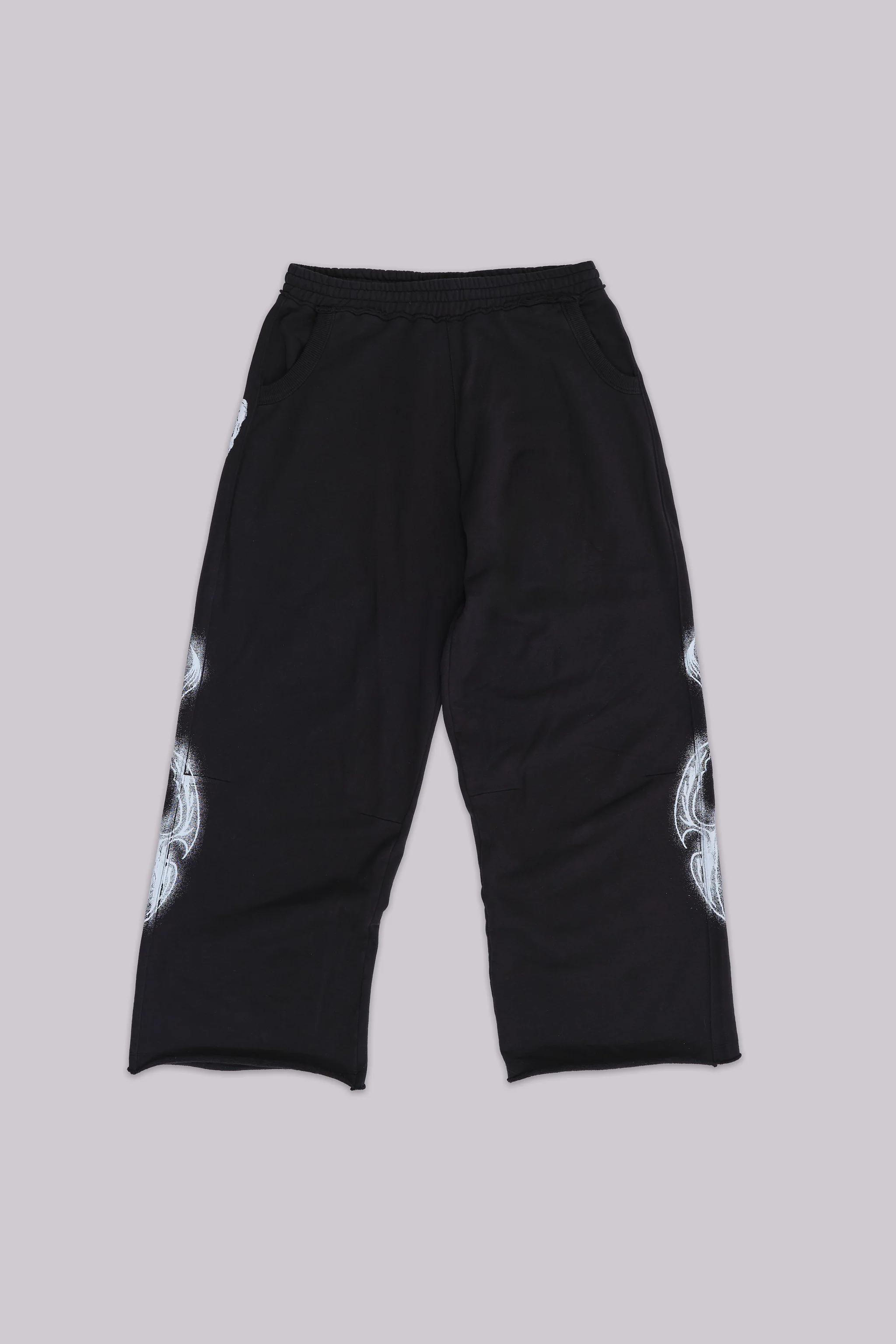 Black Gothic Print Baggy Monster Joggers - Image 11