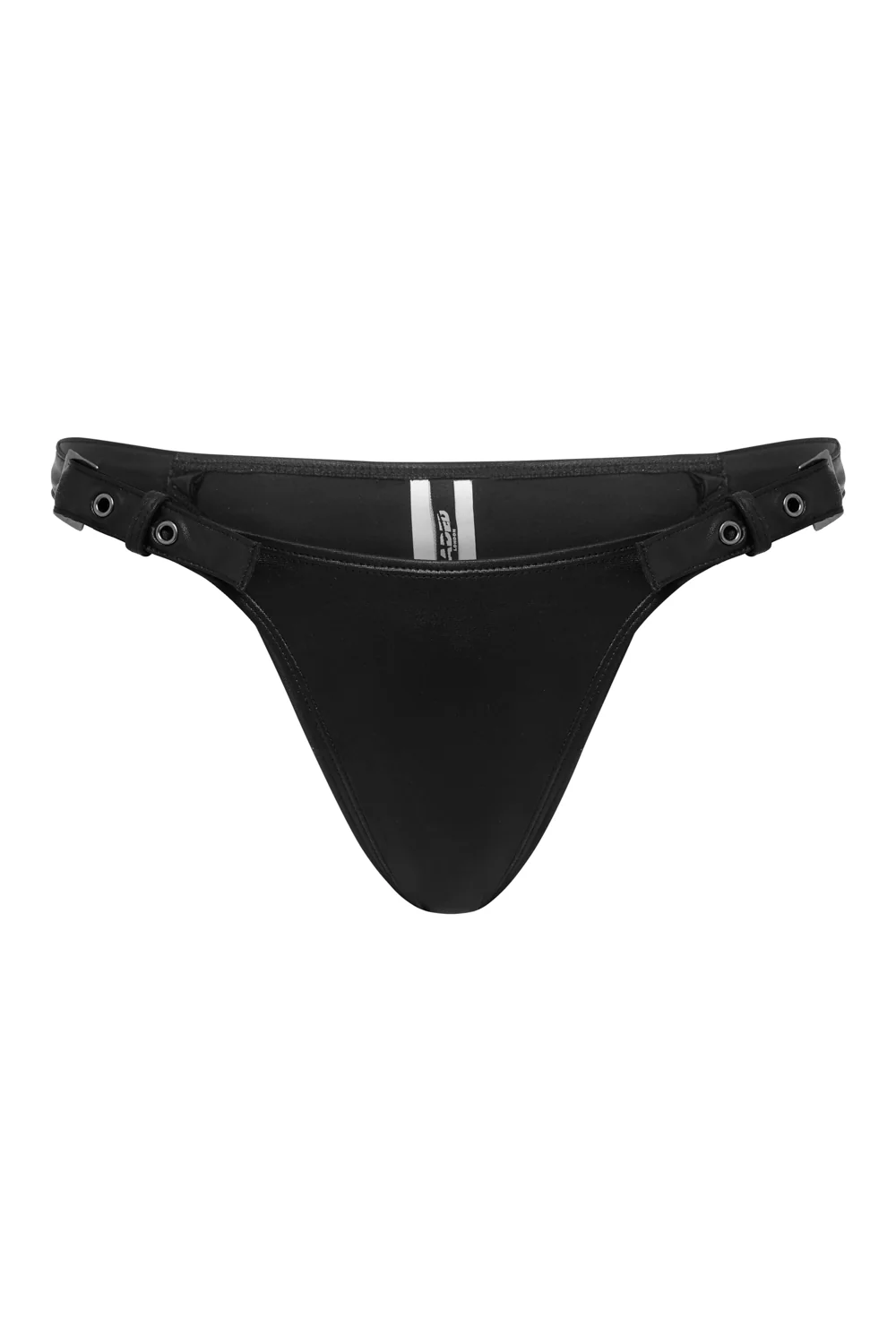 Black Hydra Micro Bikini Bottoms with Buckle Detail - Image 5