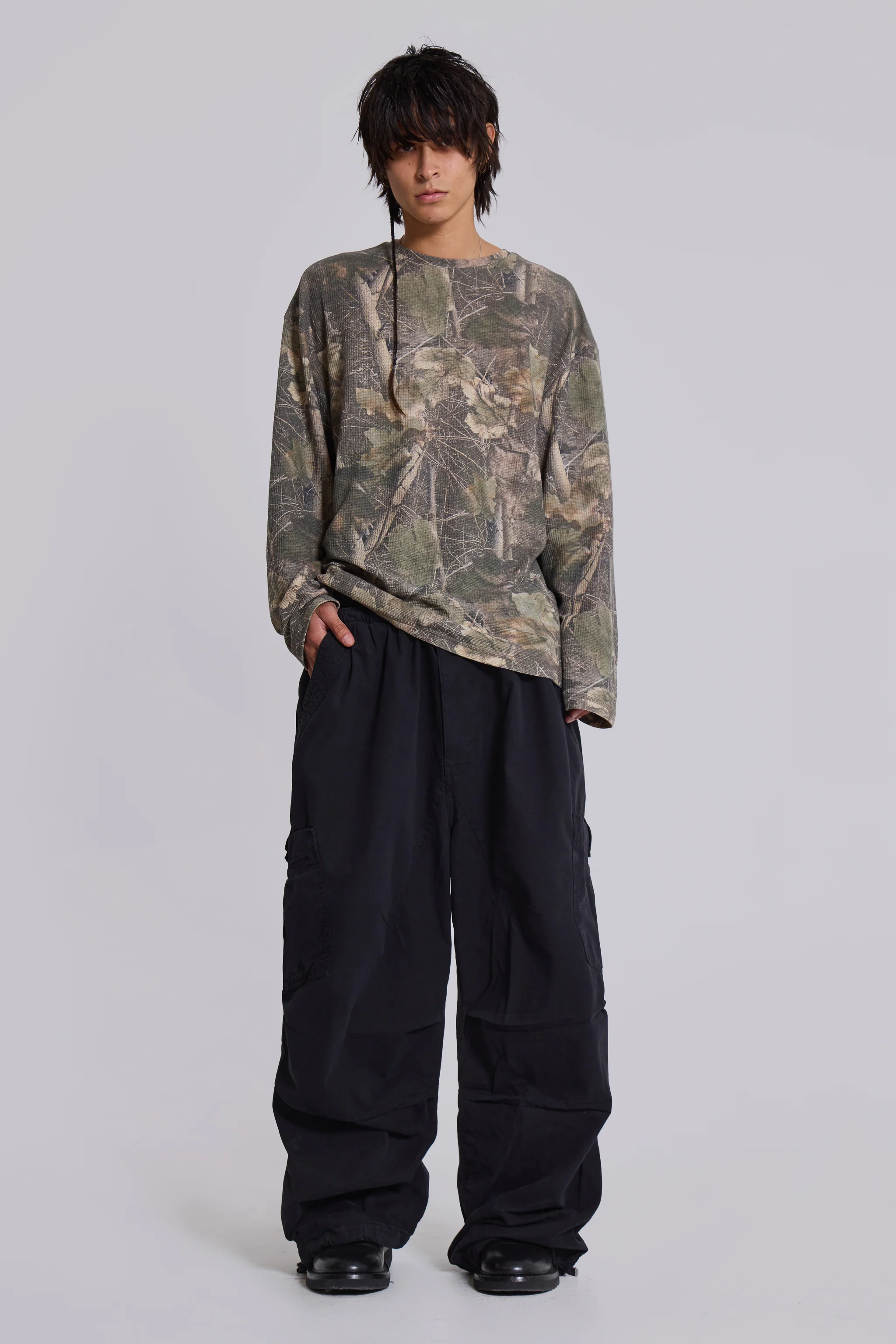 Black Parachute Cargo Pants - Image 3