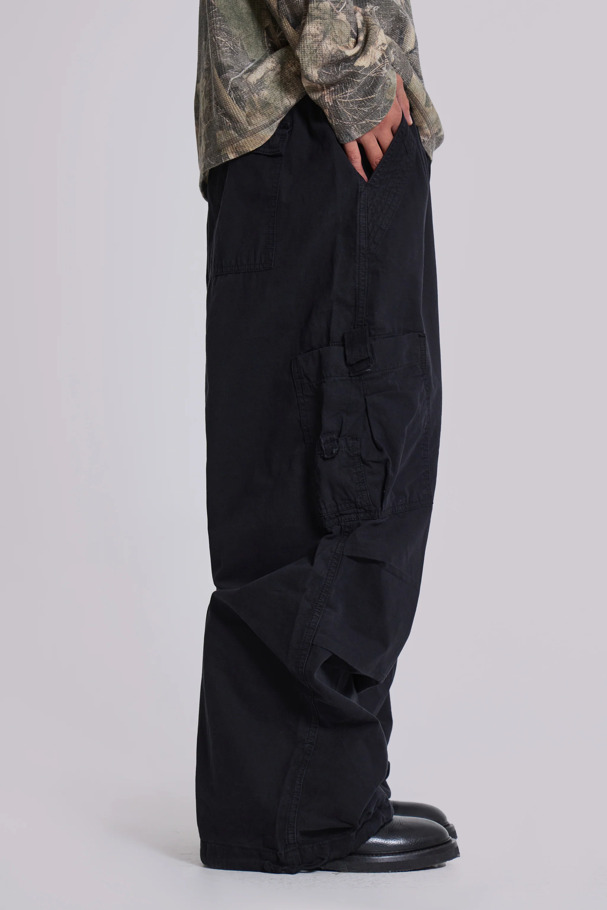Black Parachute Cargo Pants - Image 5