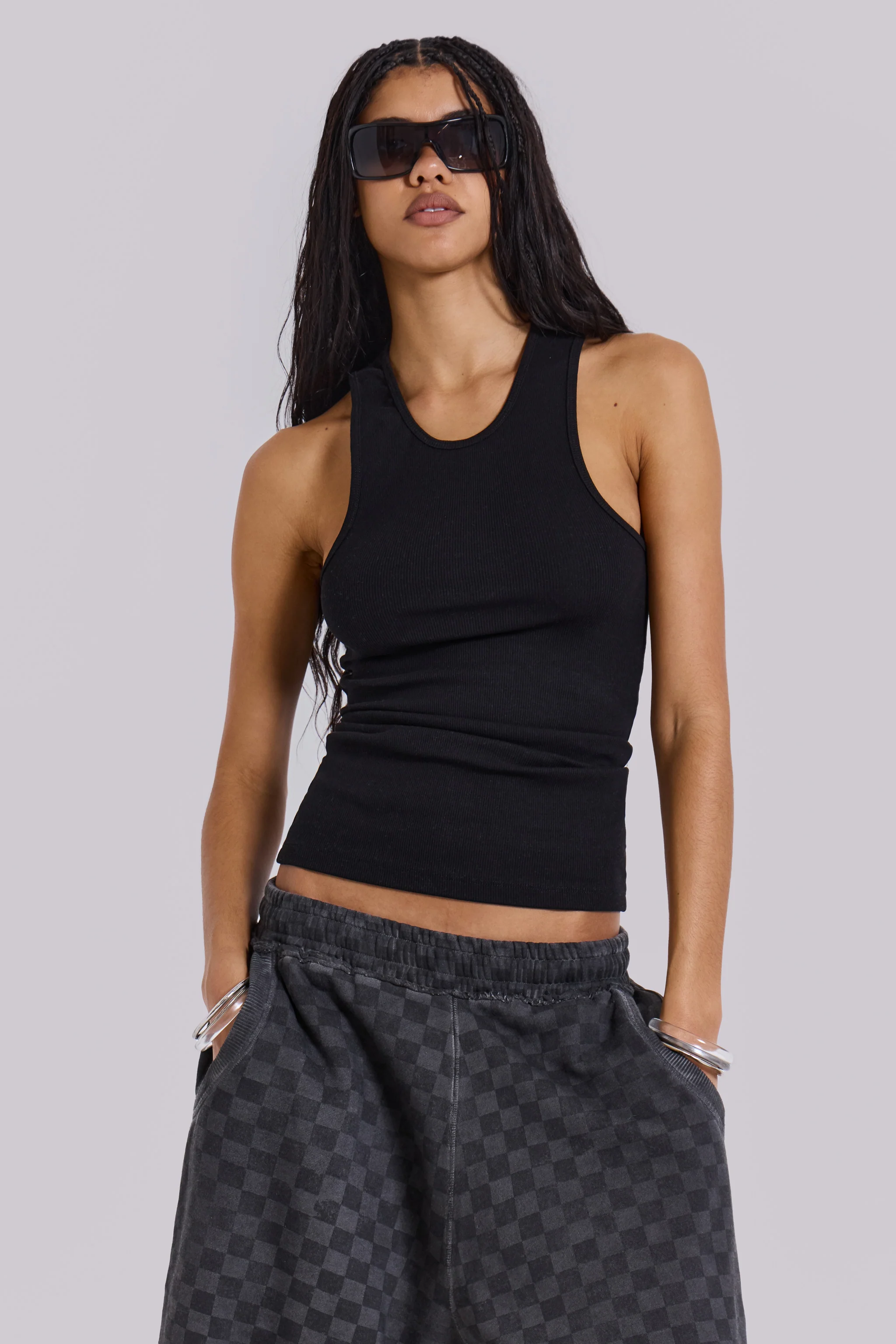 Black Rib Longline Vest - Image 3
