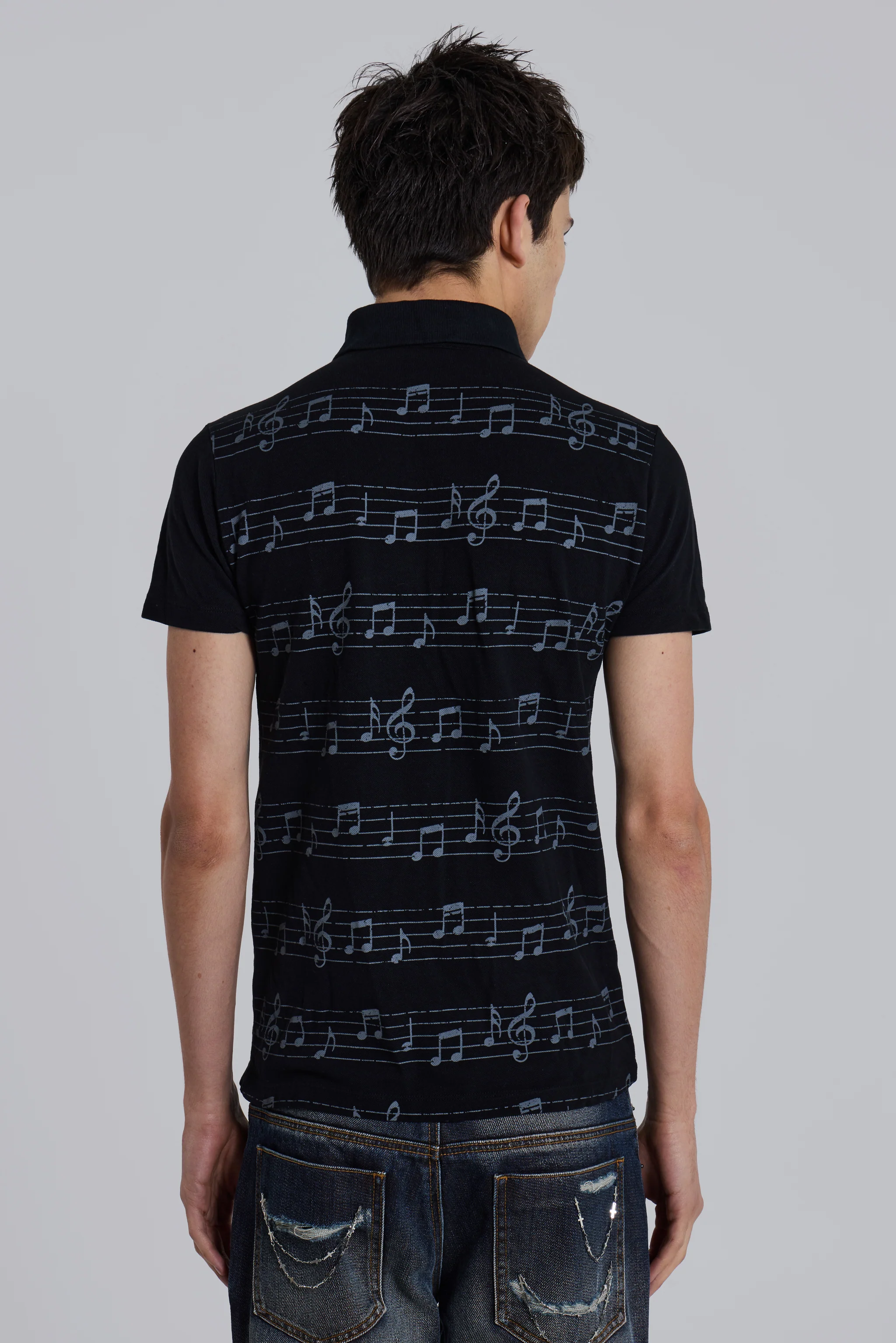 Black Riff Polo Shirt - Image 6