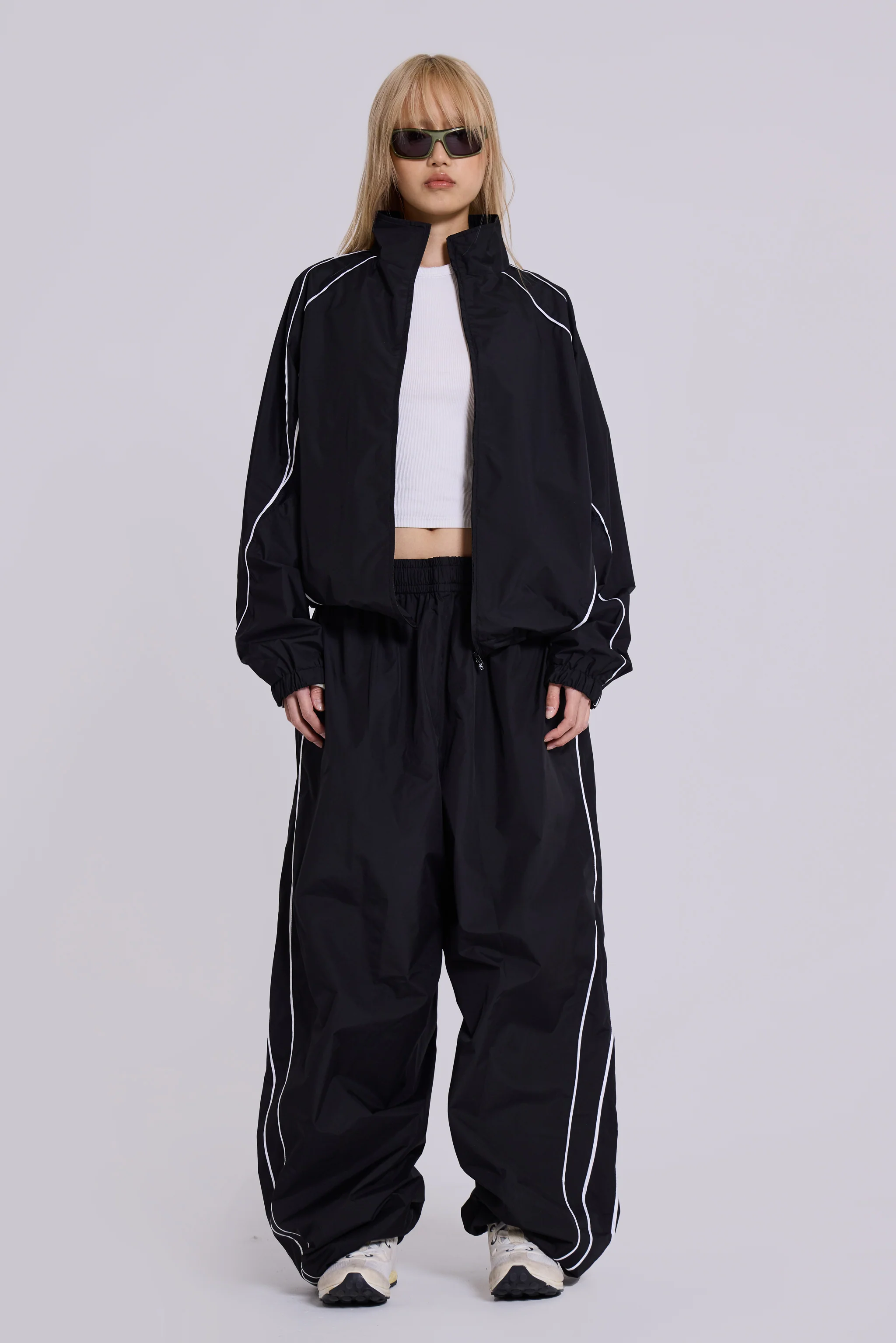 Black Vapor Tracksuit Bottoms - Image 2