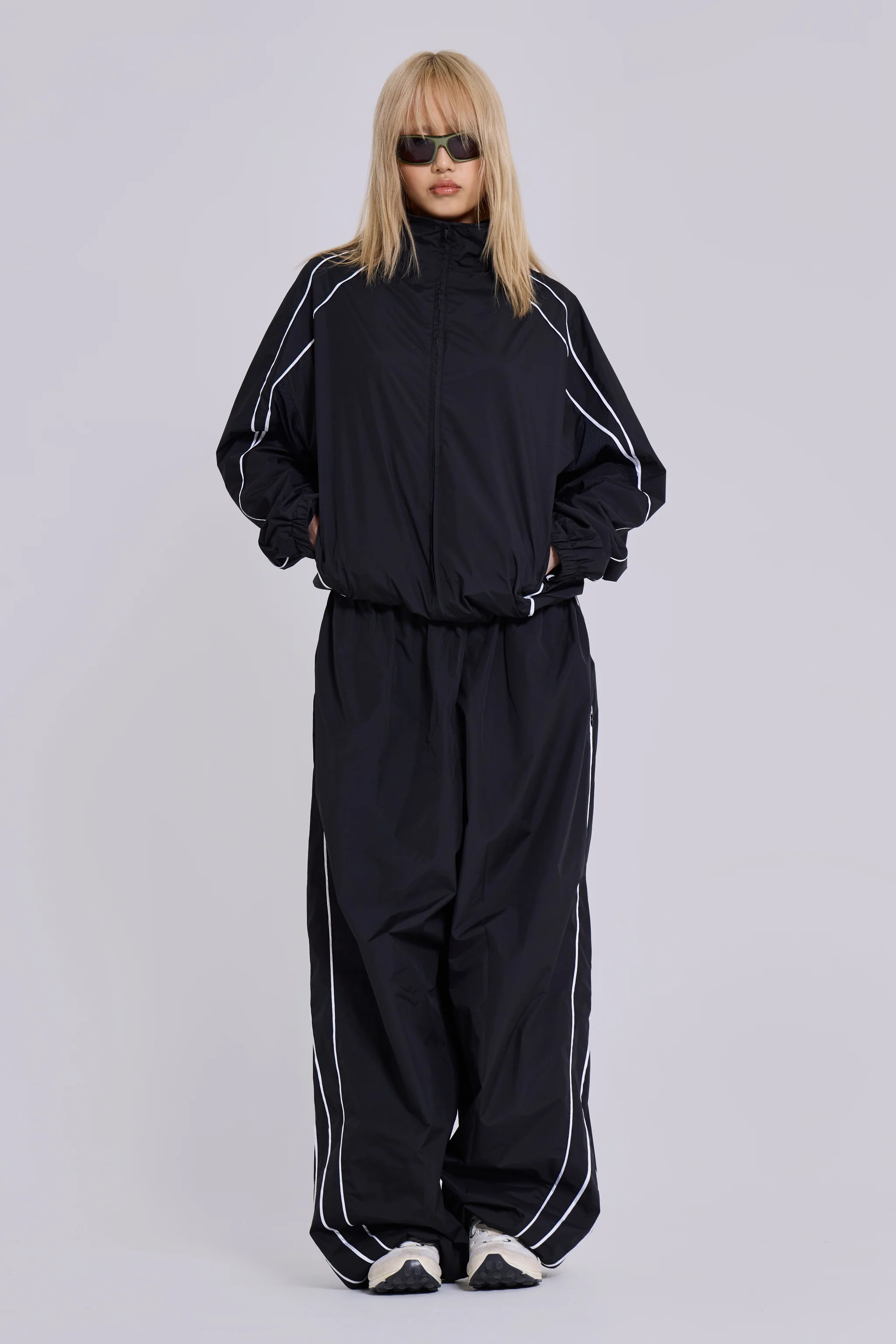 Black Vapor Tracksuit Bottoms - Image 3