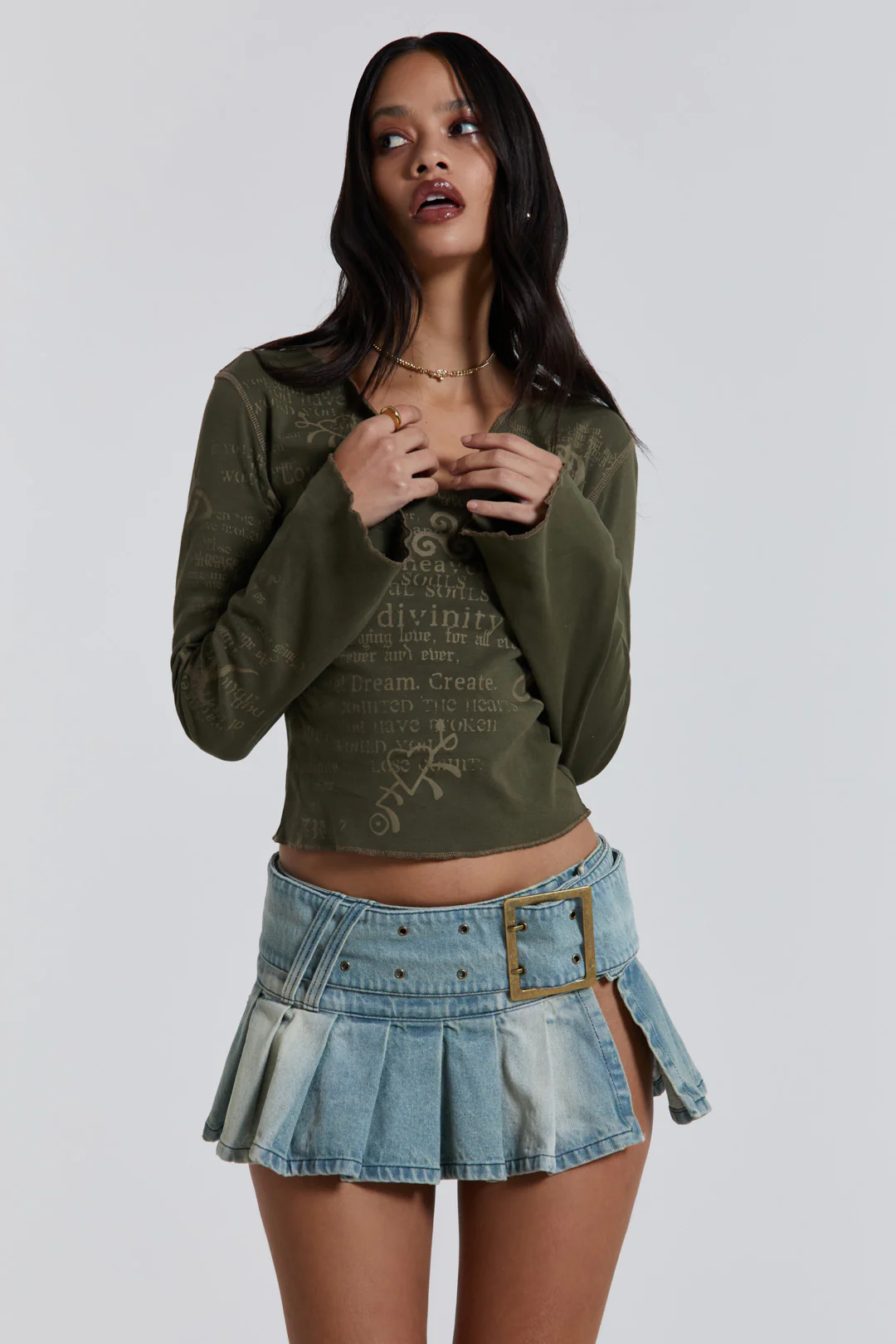 Ludlow Denim Mini Skirt - Image 9