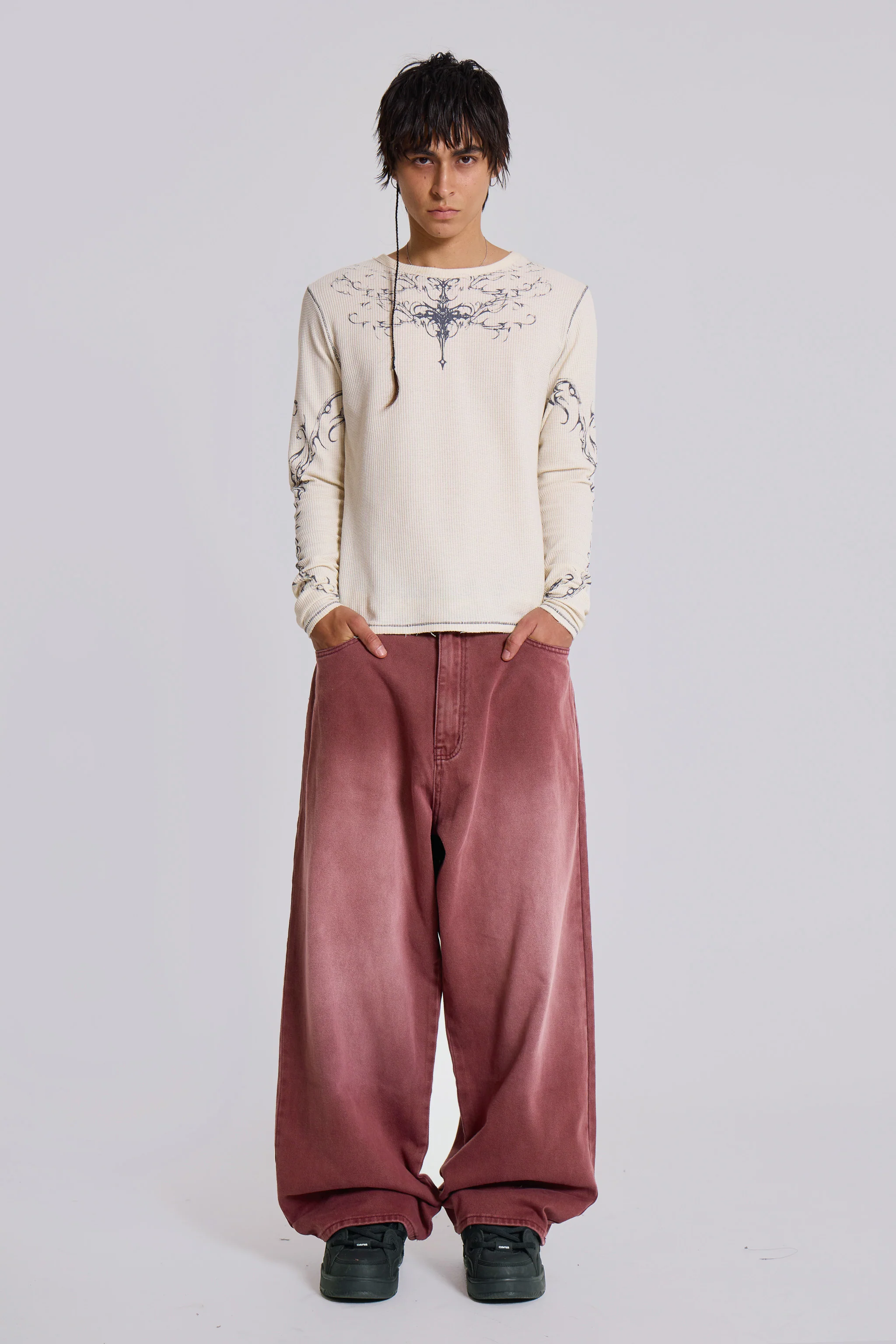Burgundy Washed XL Colossus Jeans - Image 3