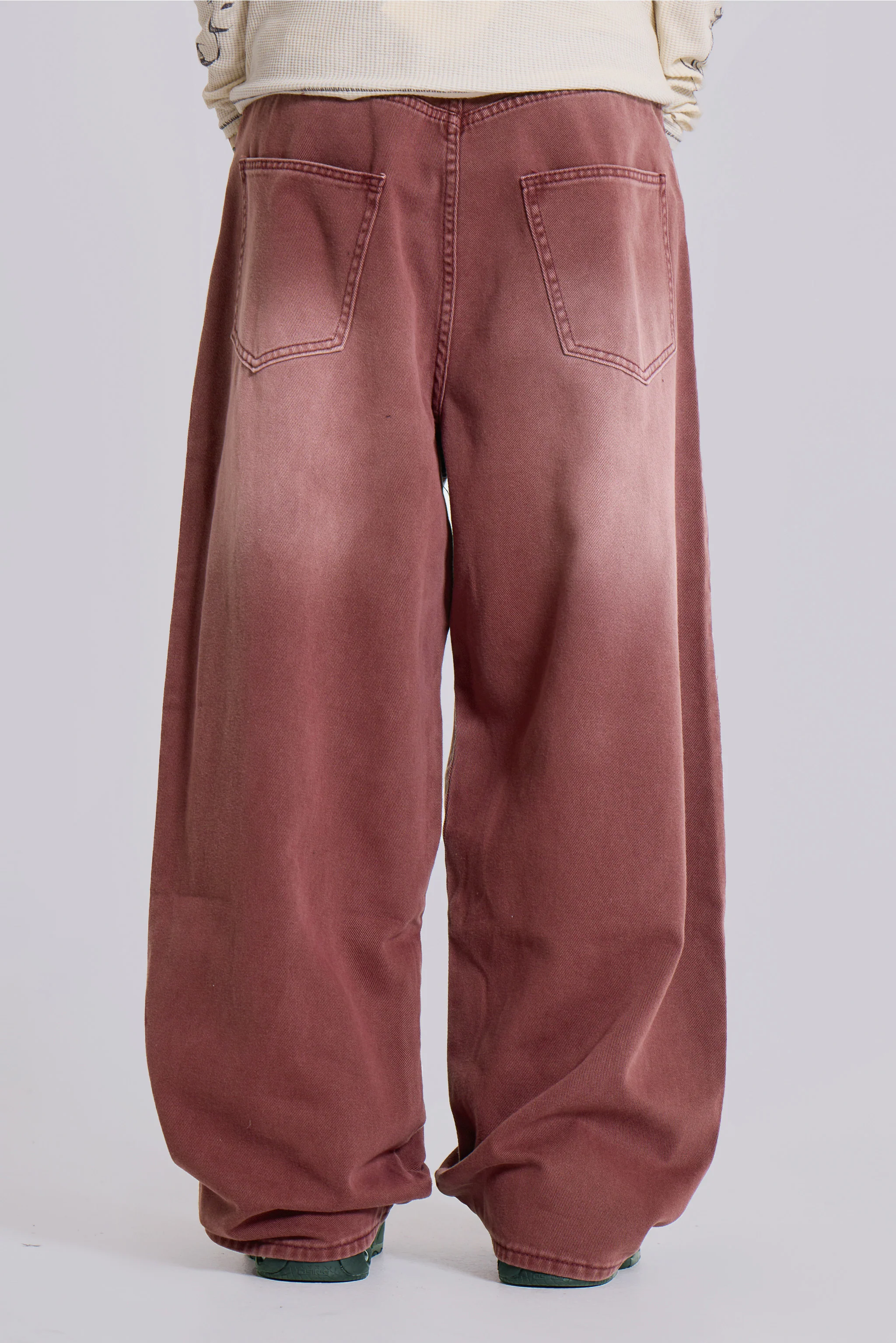 Burgundy Washed XL Colossus Jeans - Image 4