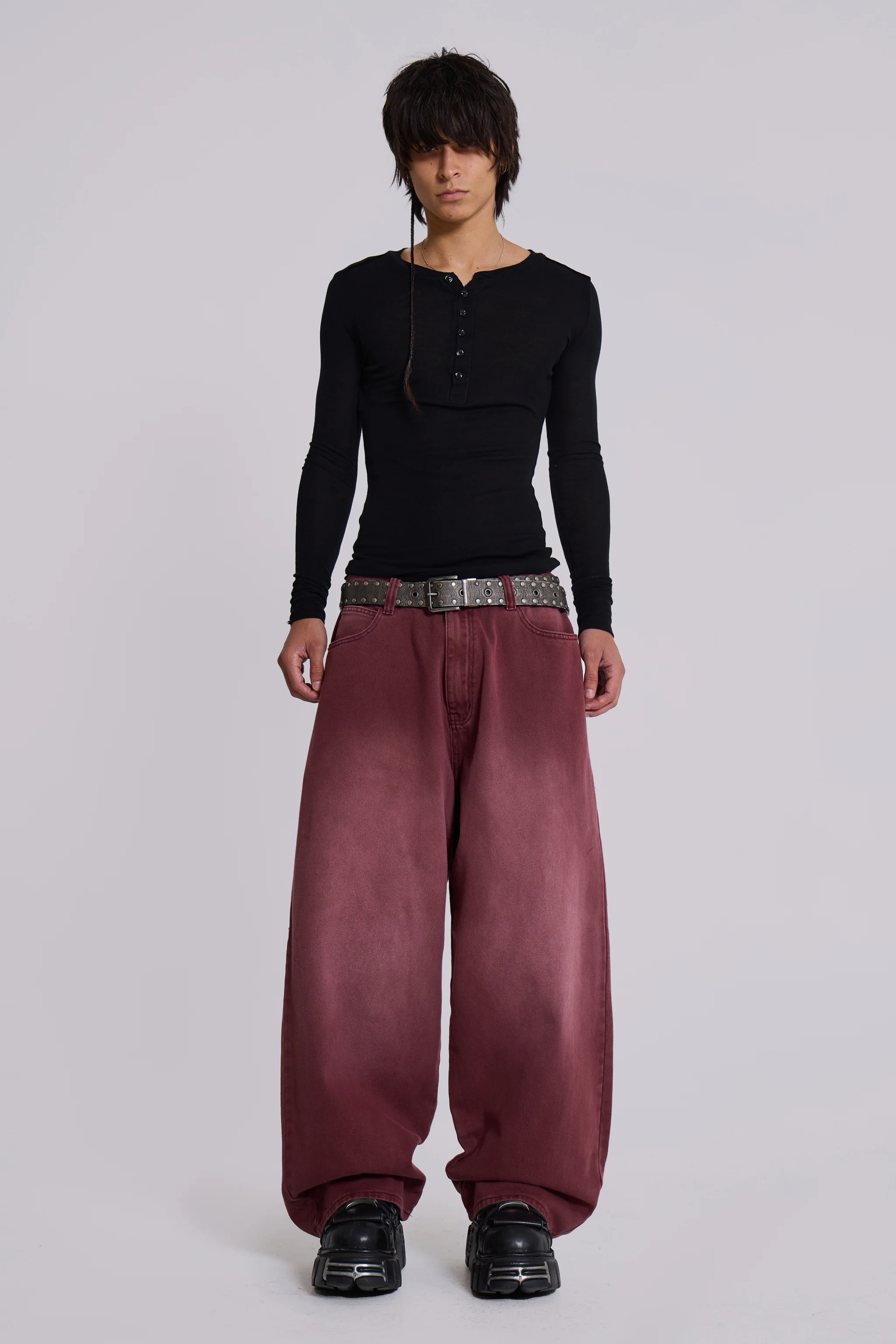 Burgundy Washed XL Colossus Jeans - Image 6