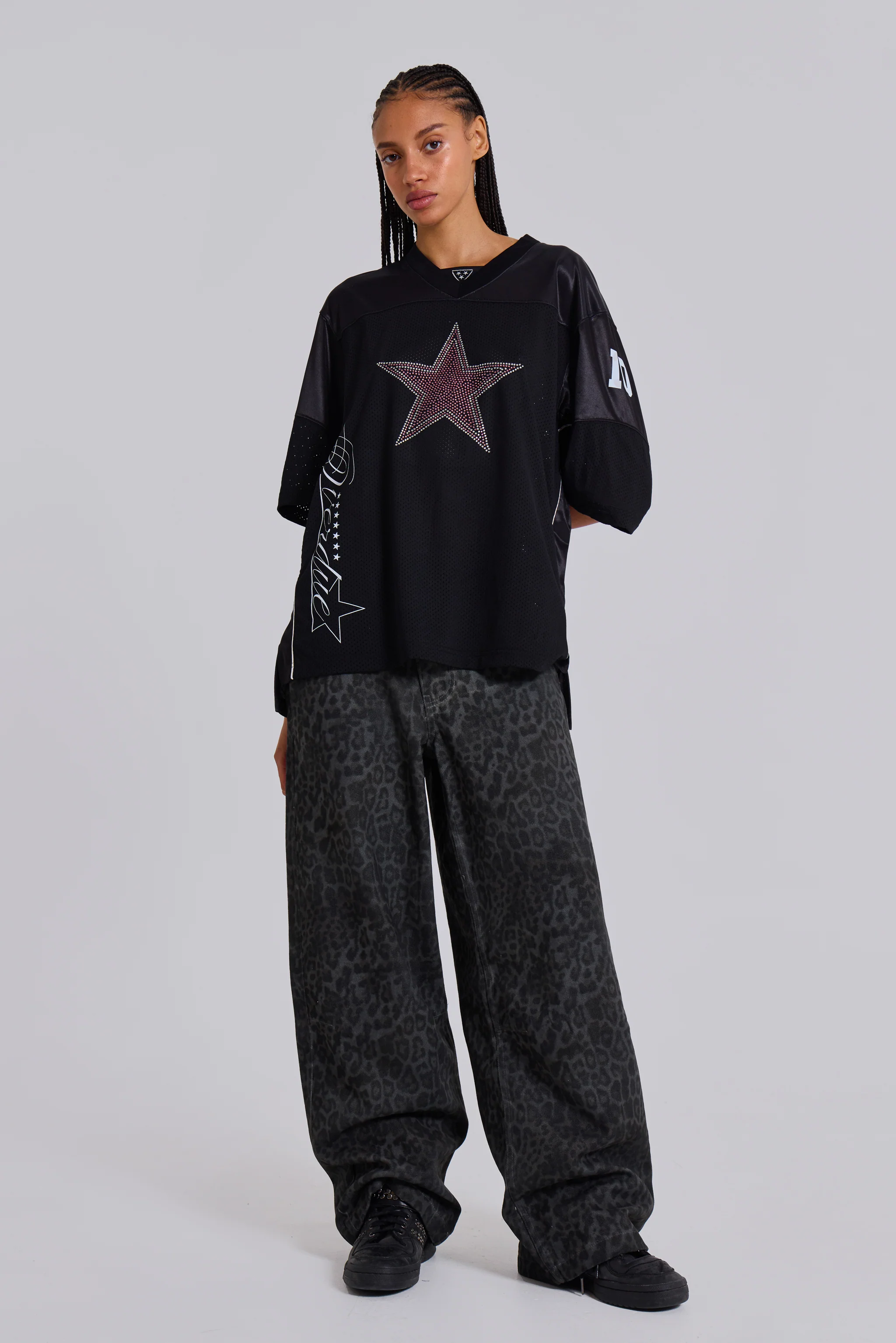 Charcoal Leopard Fade Colossus Jeans - Image 9
