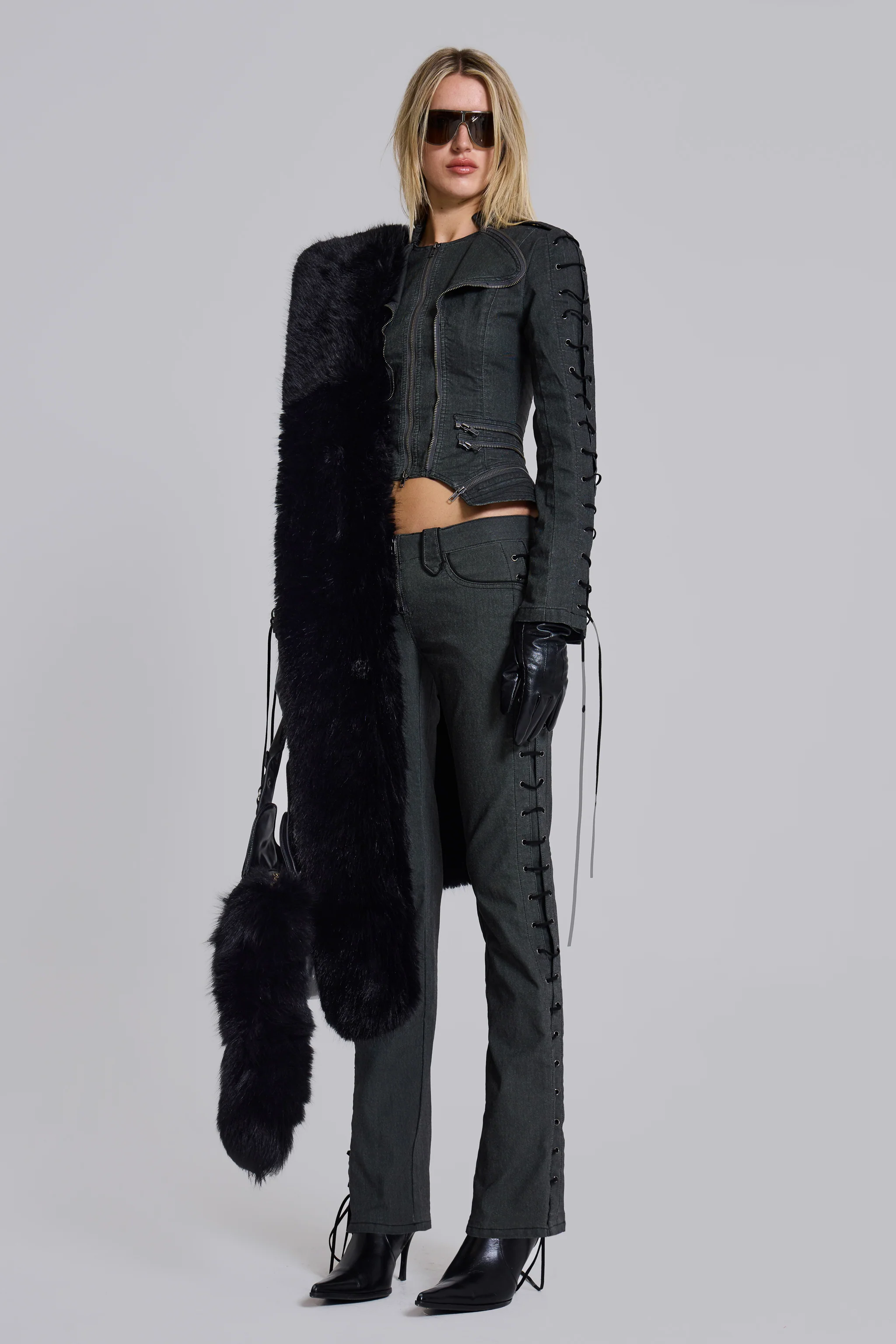 Charis Lace Up Military Bootcut Jeans - Image 7