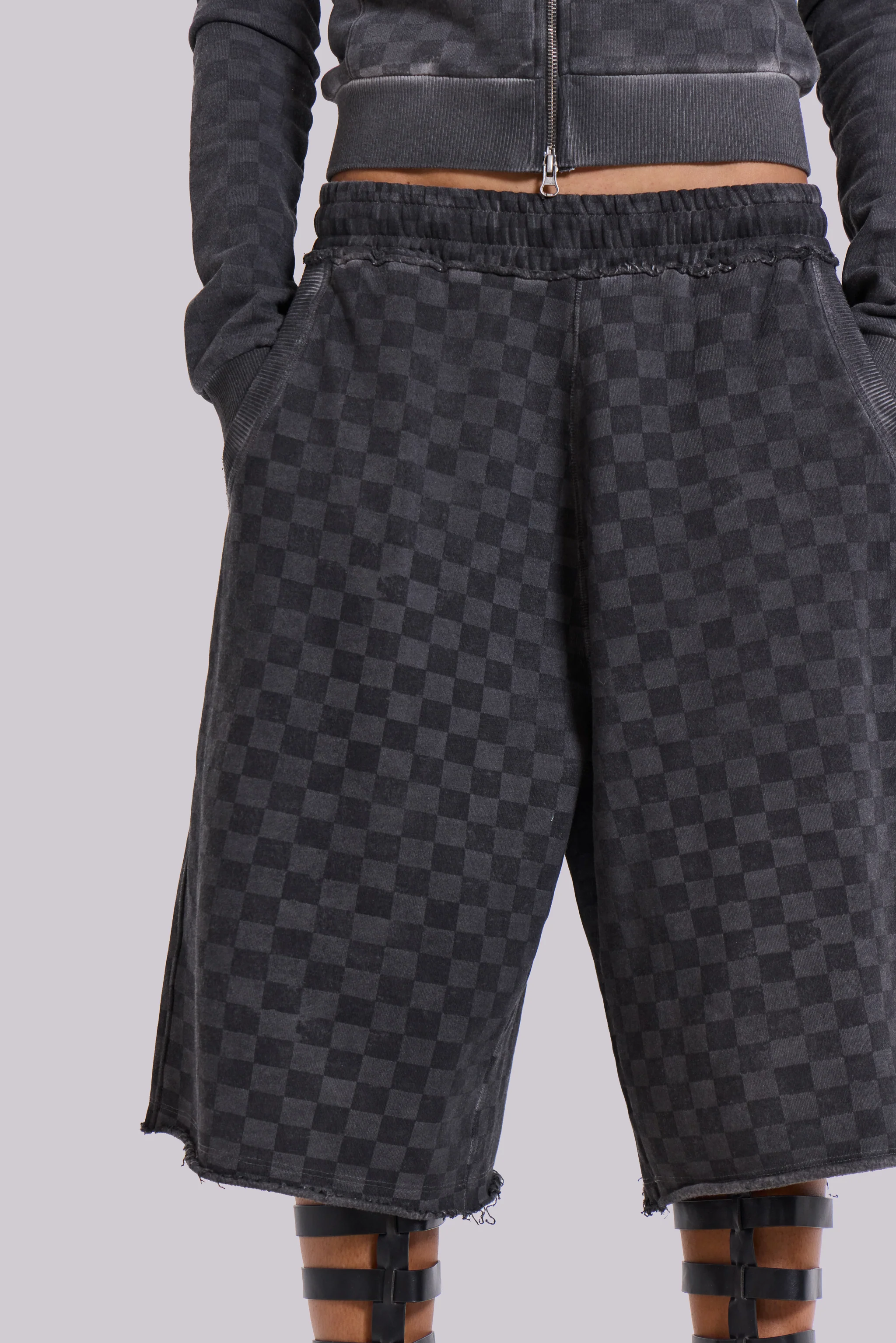 Checkerboard Monster Jogger Baggy Shorts - Image 6