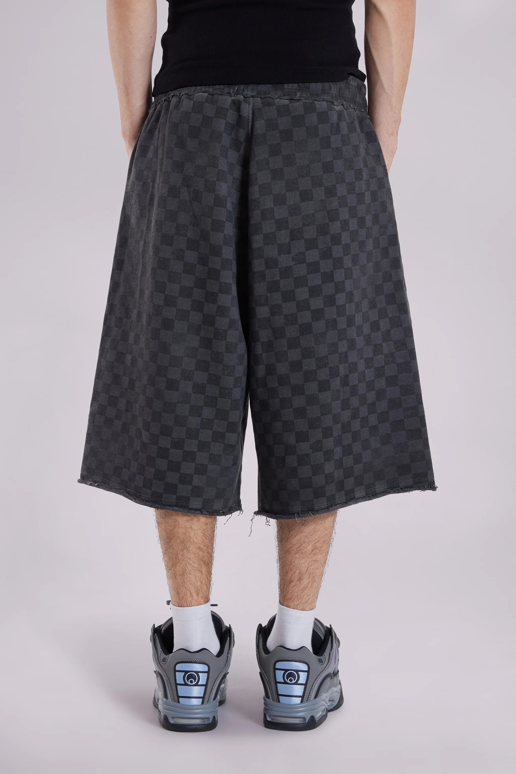 Checkerboard Monster Jogger Baggy Shorts - Image 5