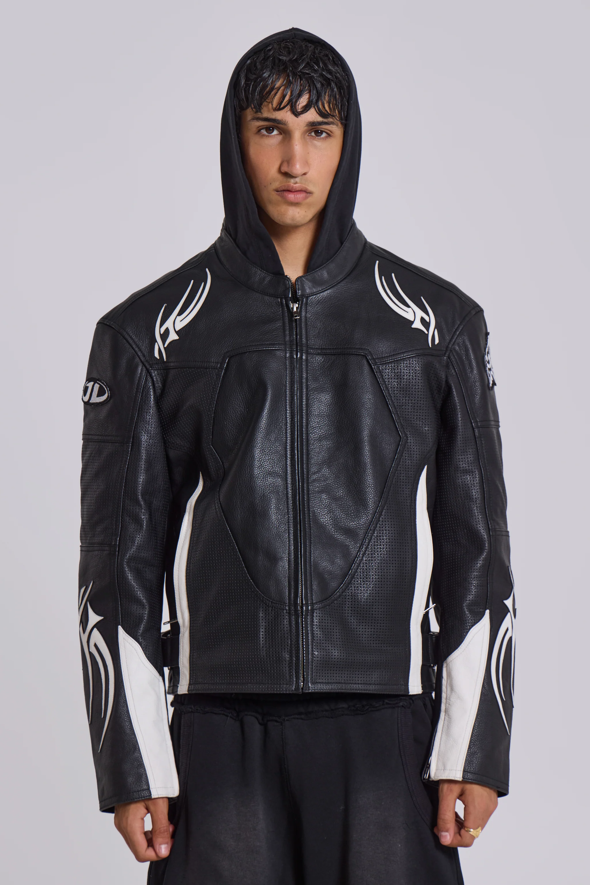 Crash Leather Biker Jacket - Image 2