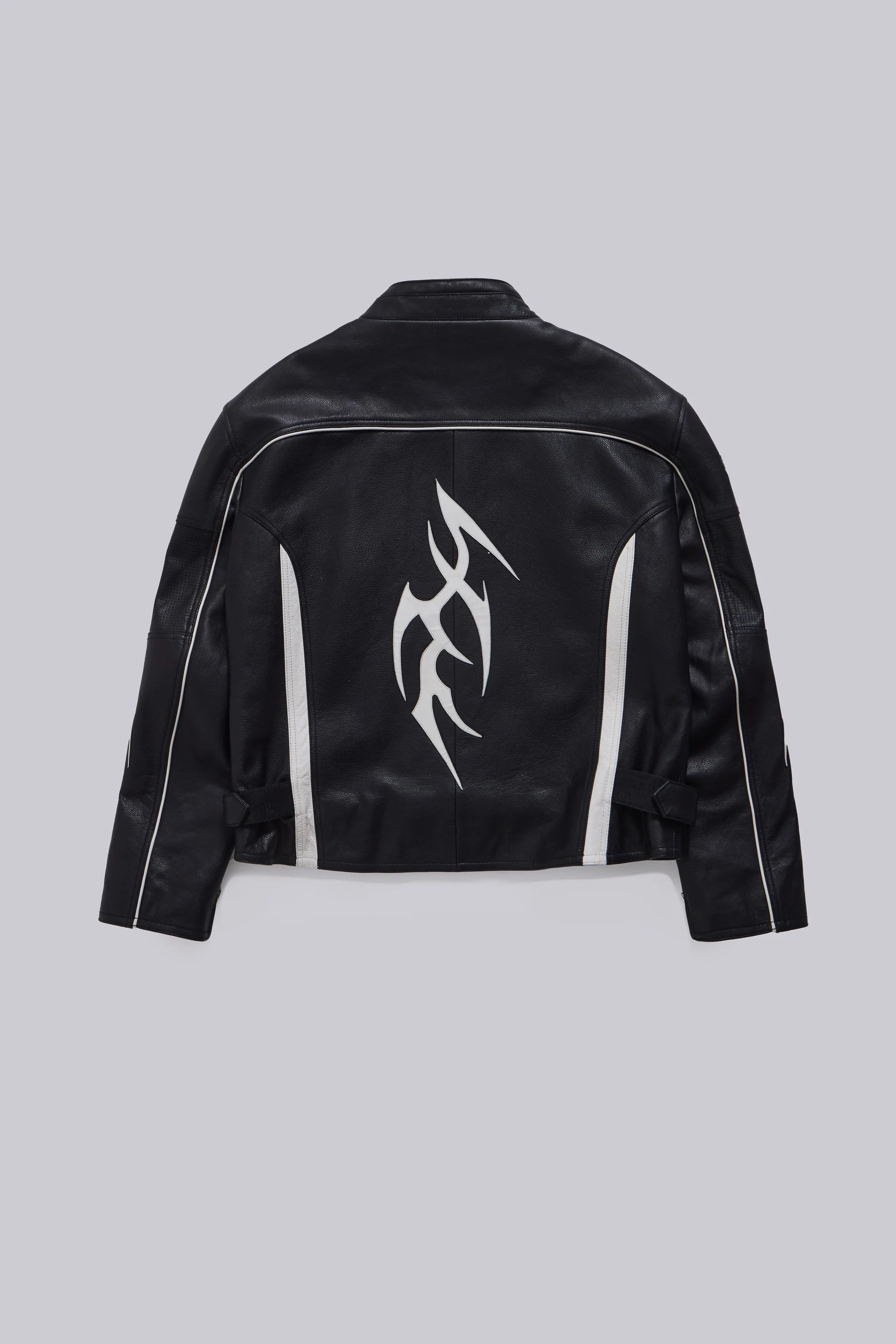 Crash Leather Biker Jacket - Image 3