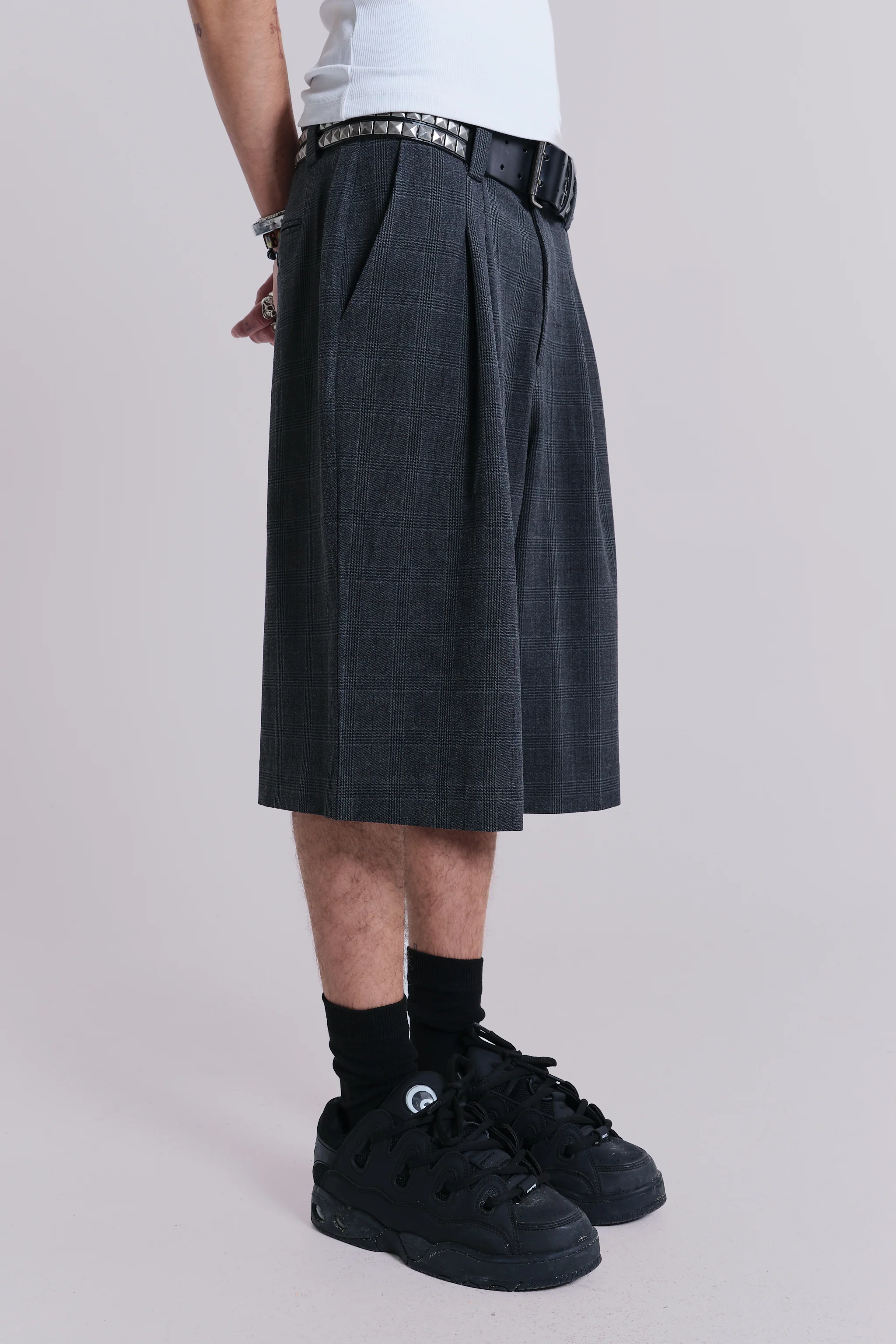 Dark Check Goliath Shorts - Image 5
