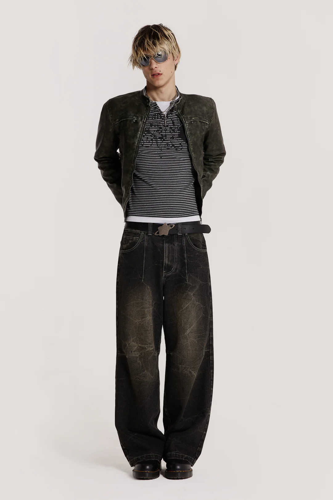 Washed Black Razor Jeans - Image 3