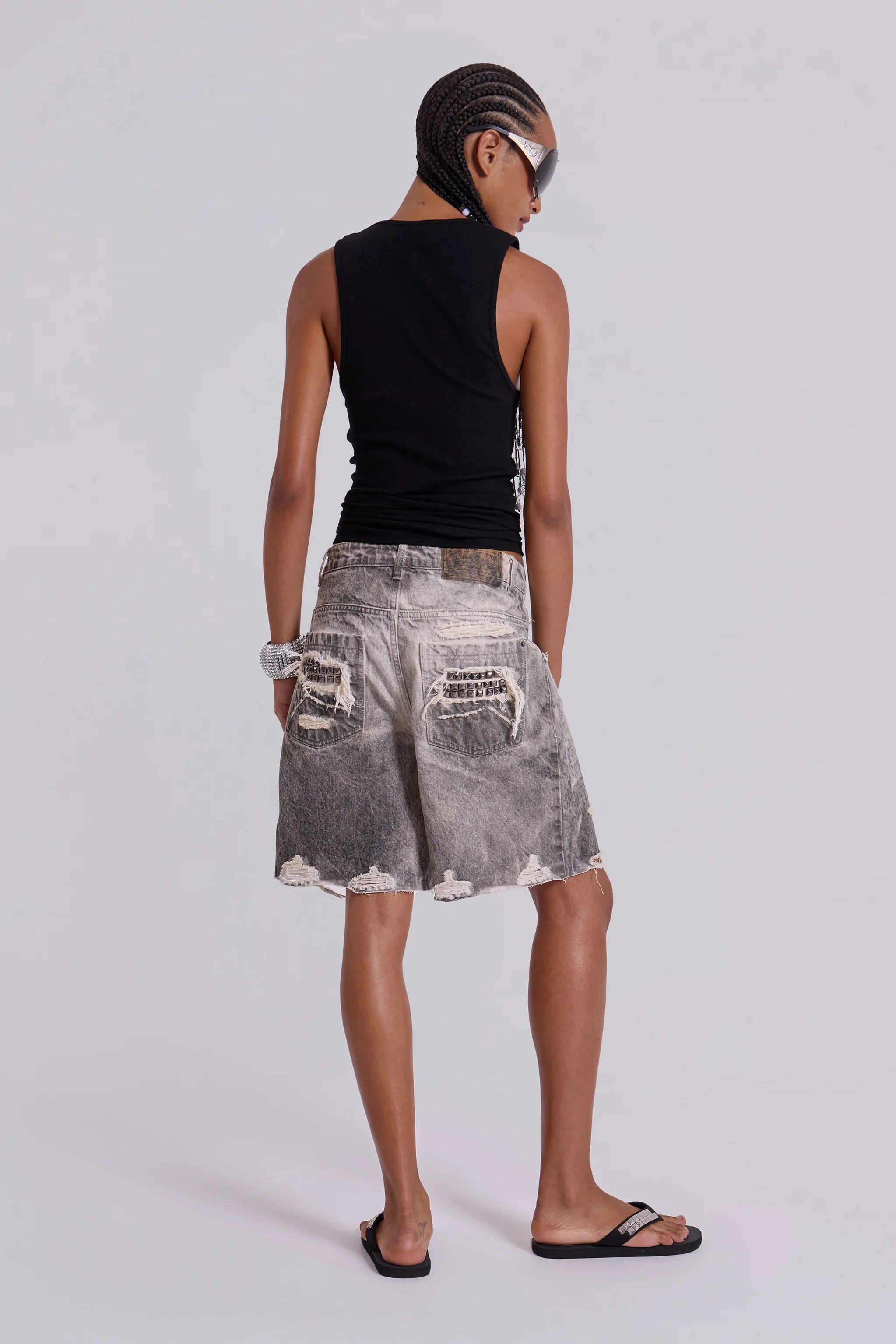 Dirty Studded Glasto Shorts - Image 4