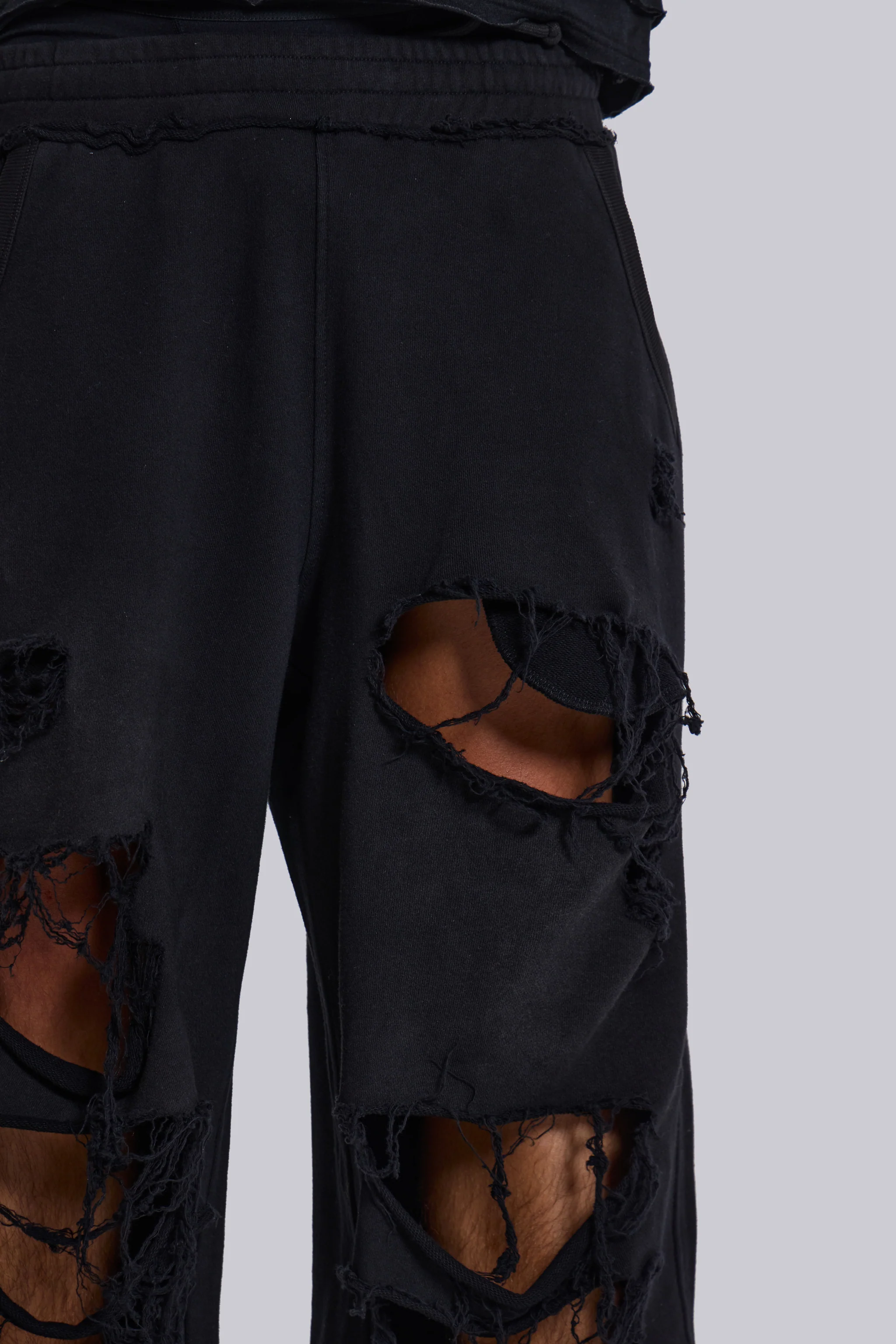 Distressed Black Baggy Monster Joggers - Image 6