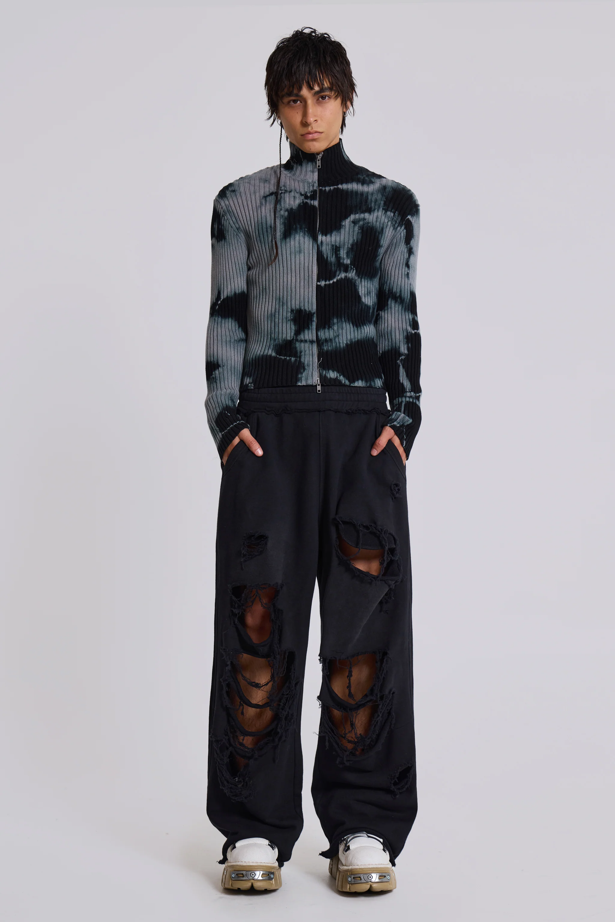 Distressed Black Baggy Monster Joggers - Image 7