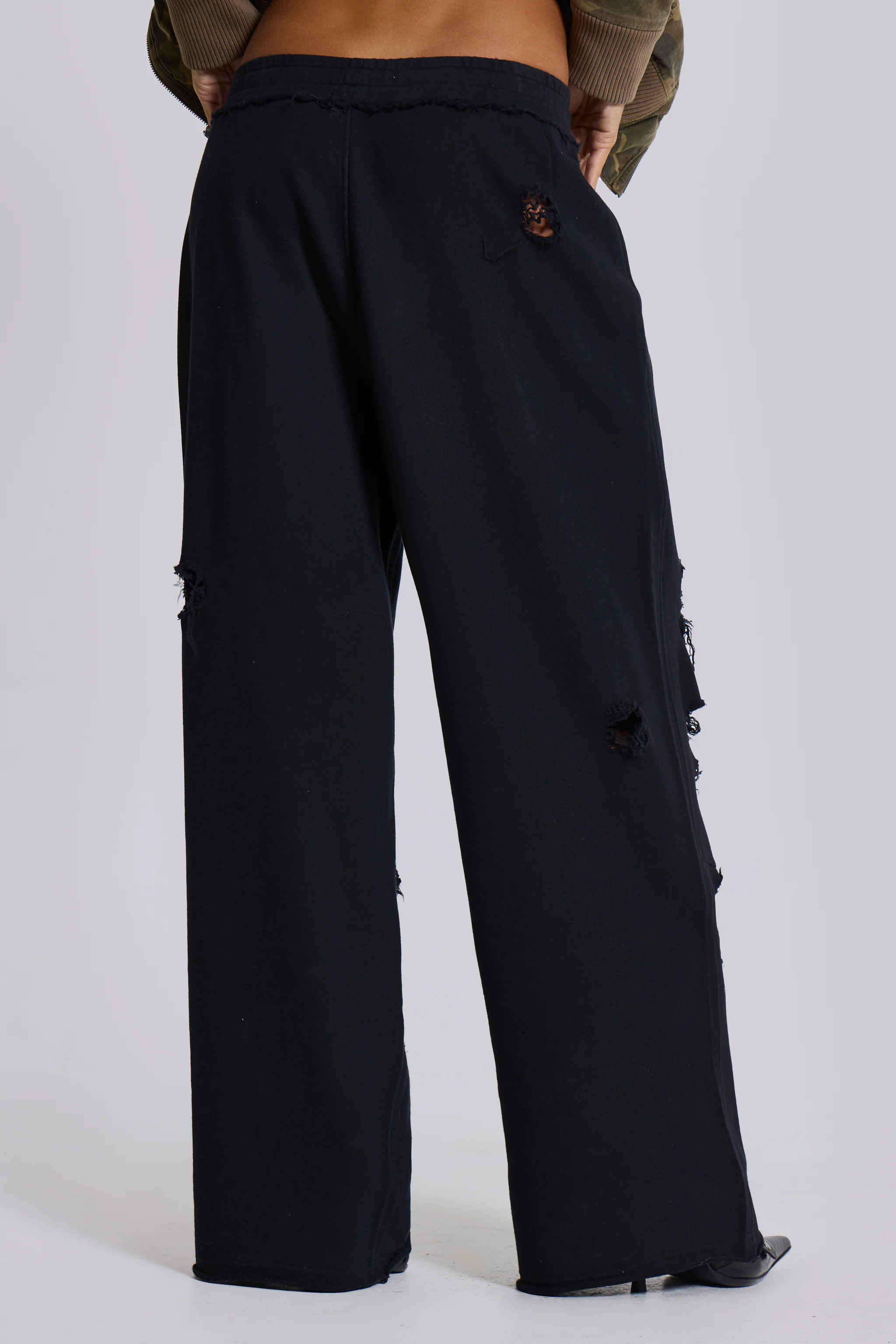 Distressed Black Baggy Monster Joggers - Image 8