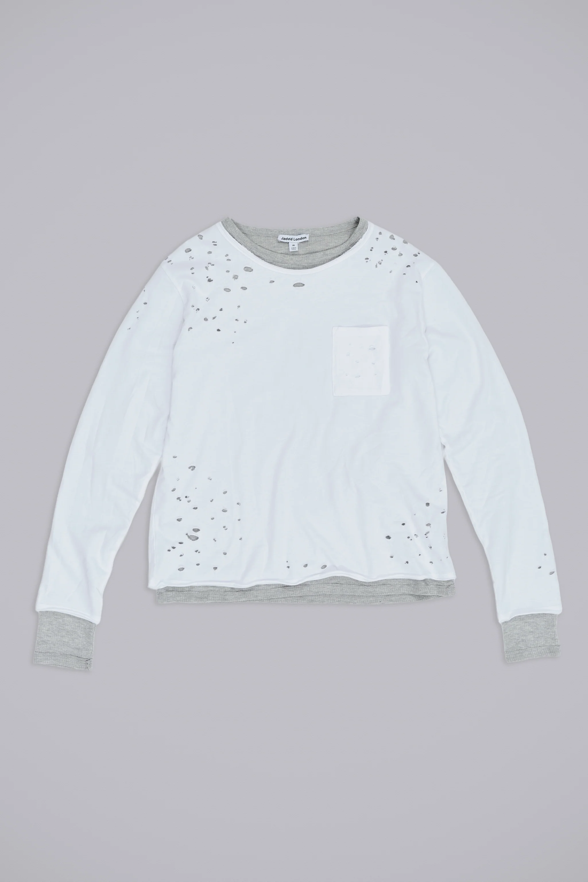 Distressed Double-Layered Waffle Top - Image 3
