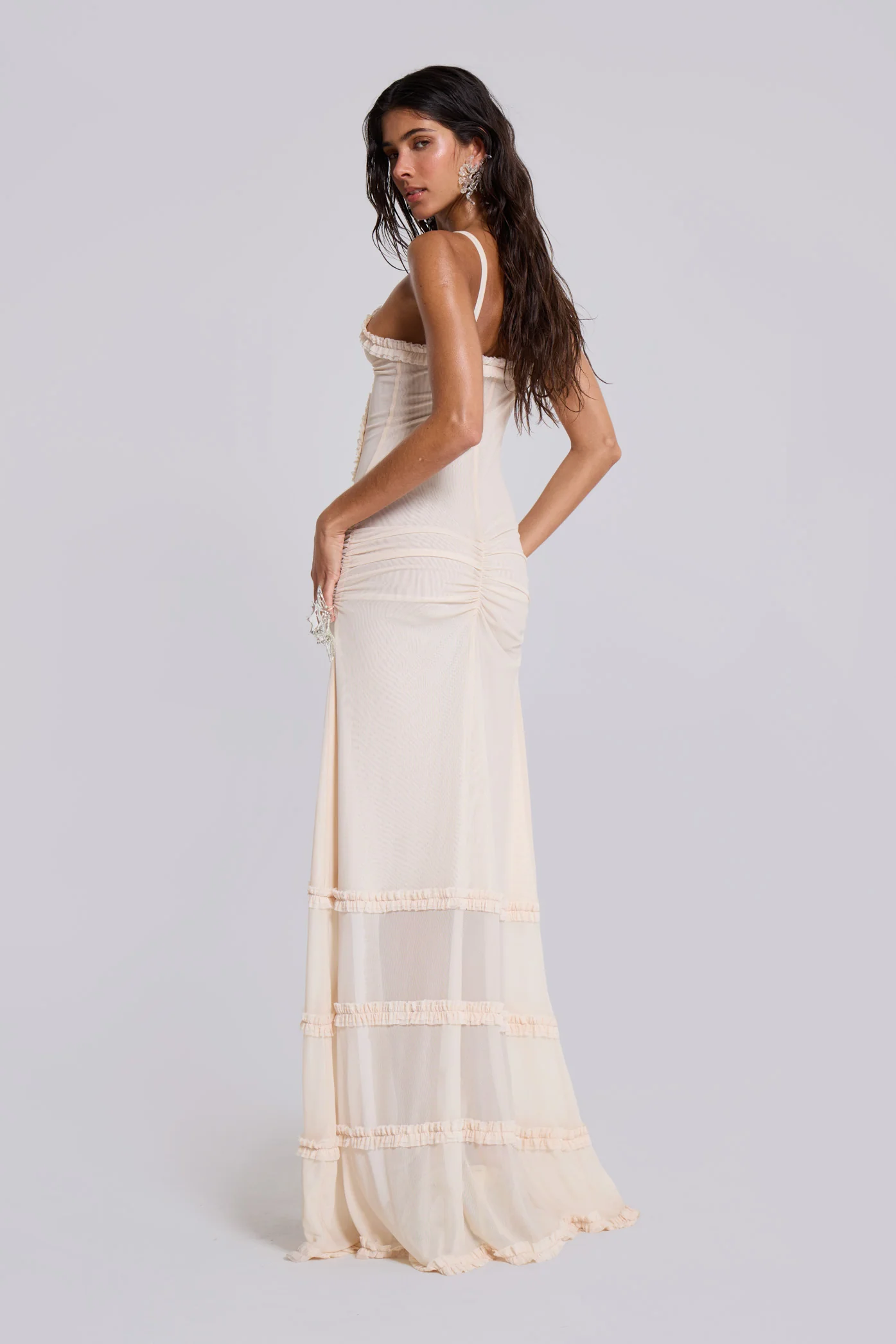 Fatale Maxi Dress In Vanilla - Image 2