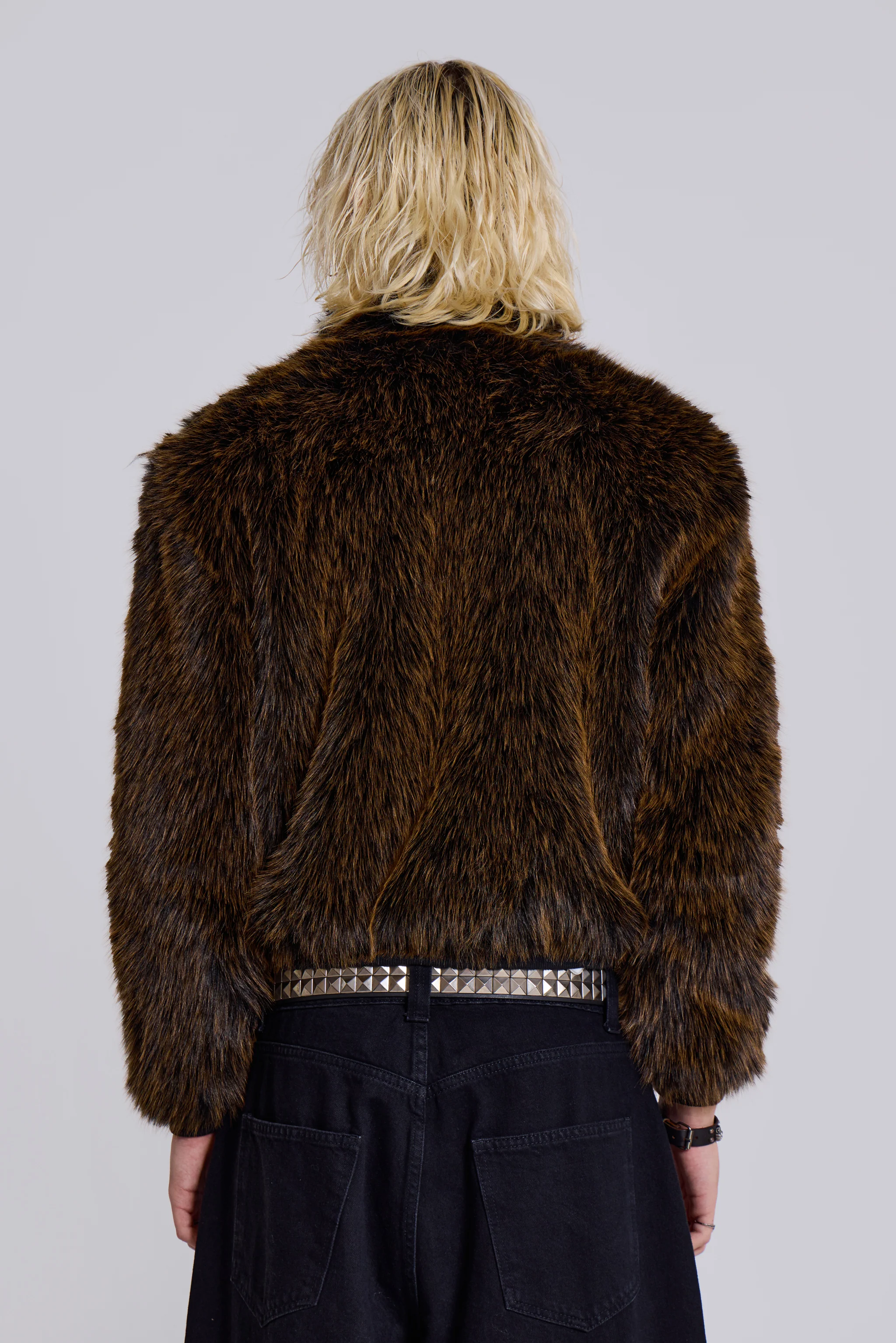 Brown Mendoza Faux Fur Jacket - Image 12