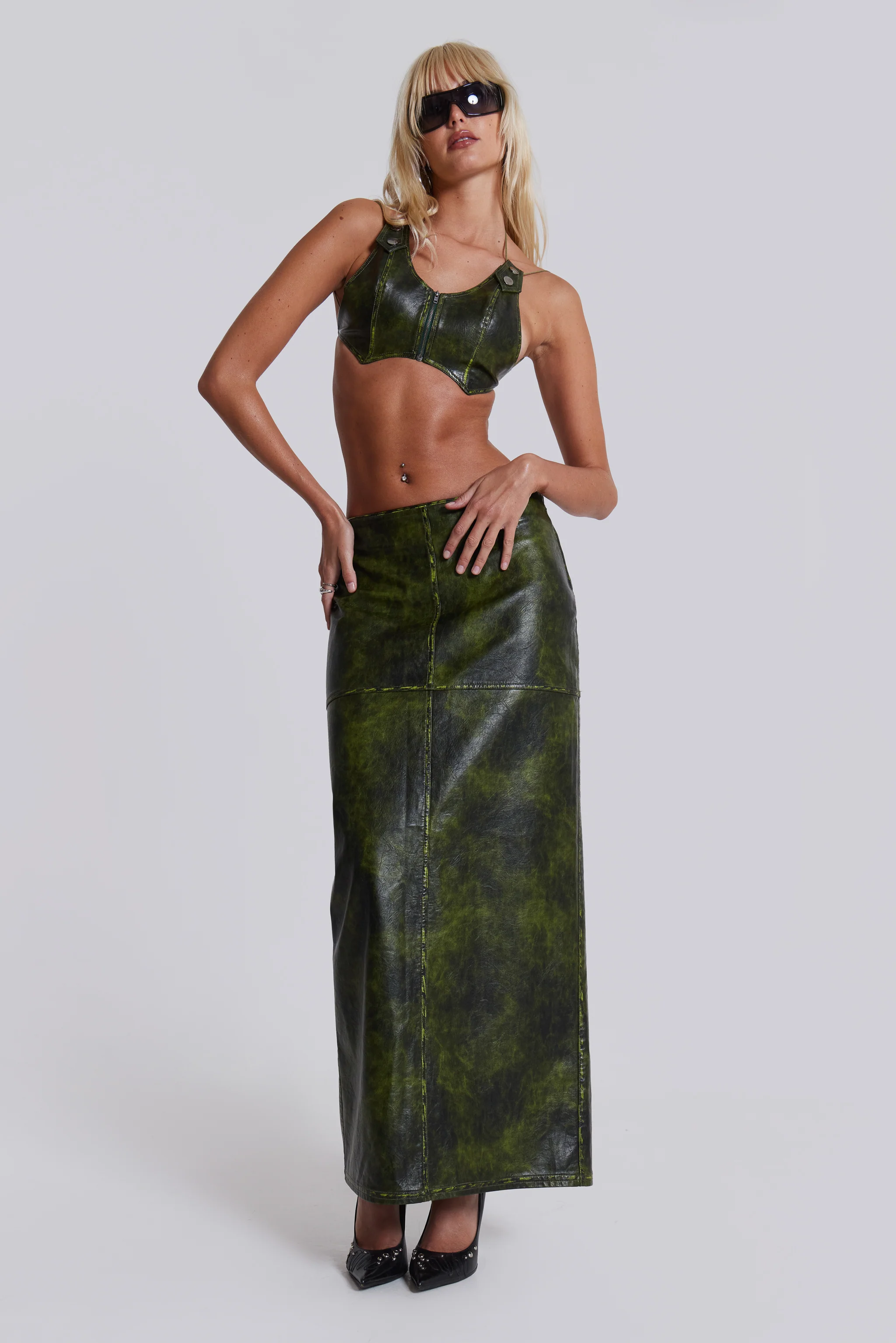 Venom Faux Leather Maxi Skirt - Image 6
