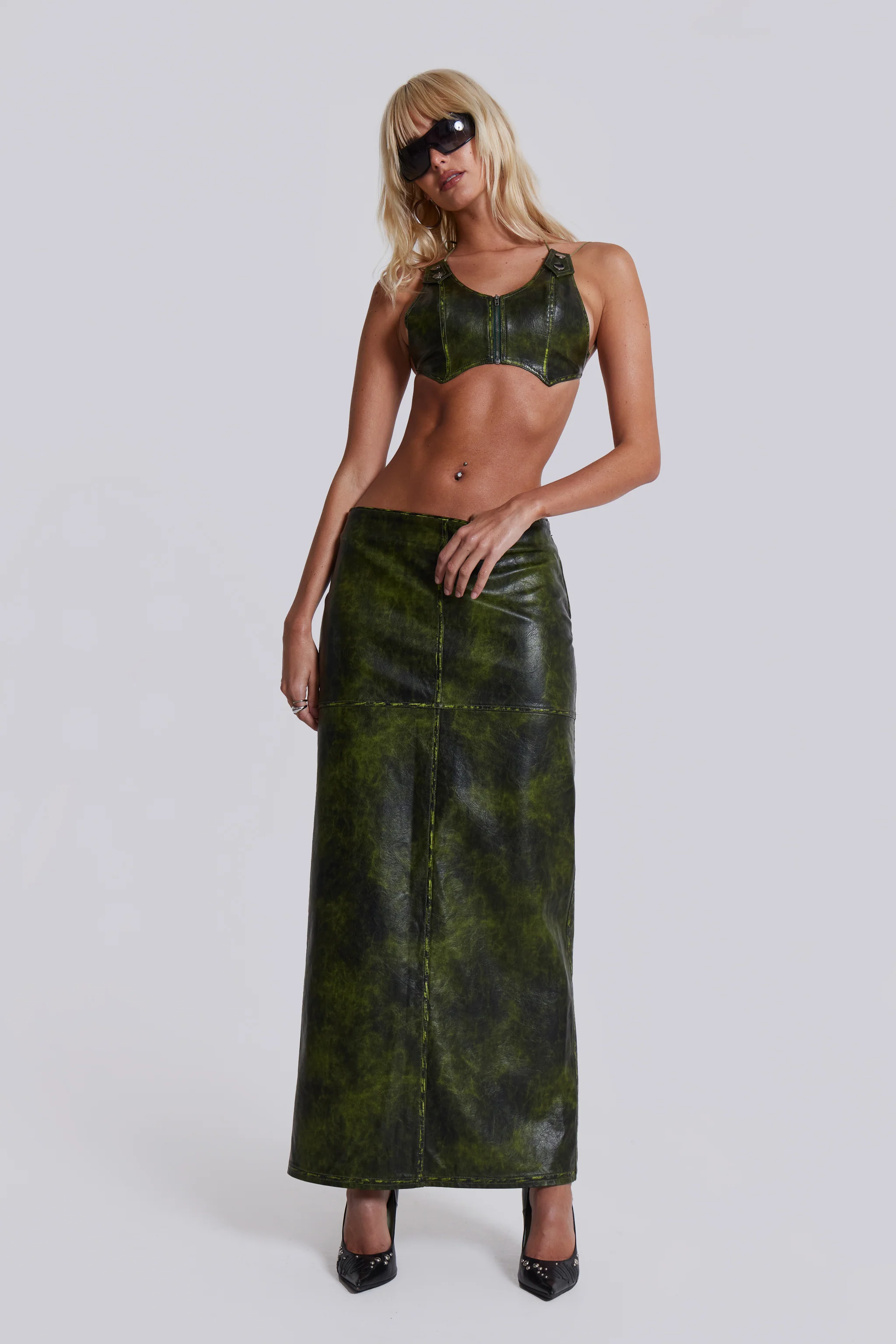 Venom Faux Leather Maxi Skirt - Image 7