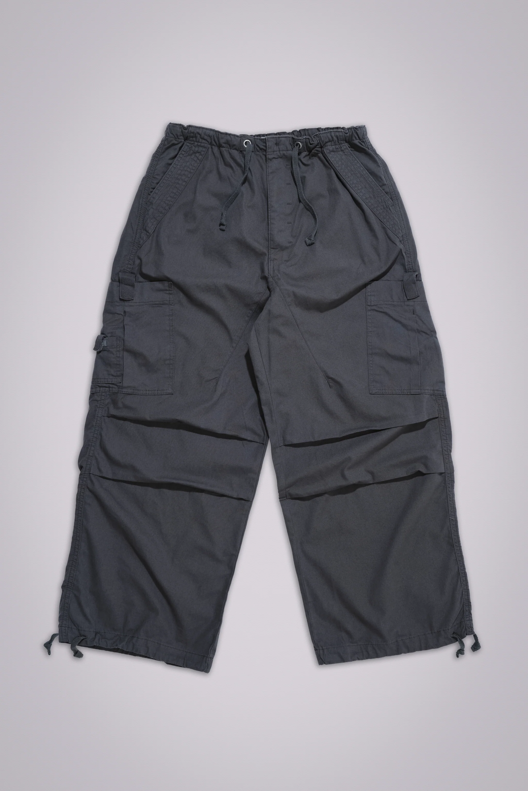 Vintage Grey Parachute Cargo Pants - Image 2