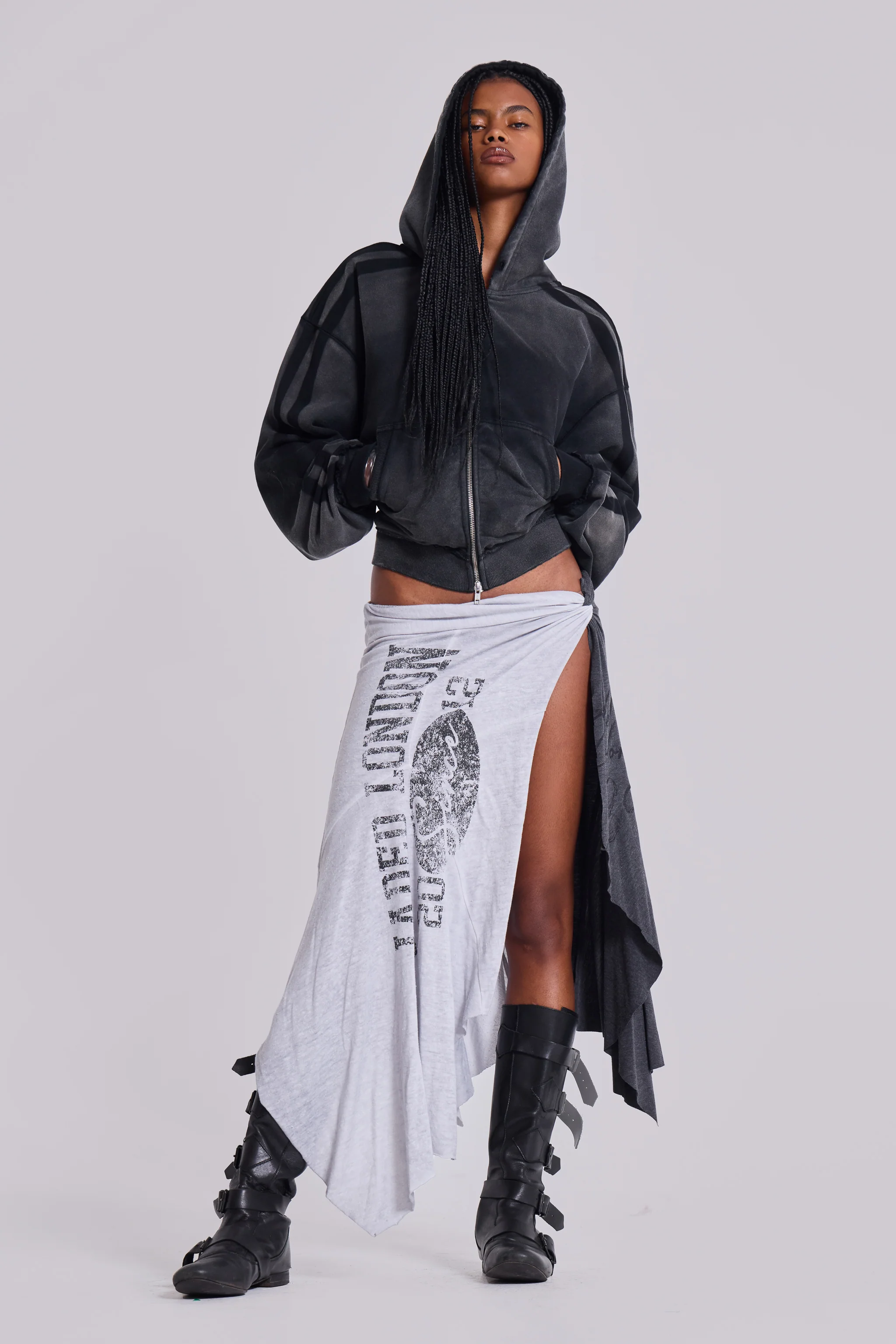 Grey Sporty Baggy Monster Hoodie - Image 5