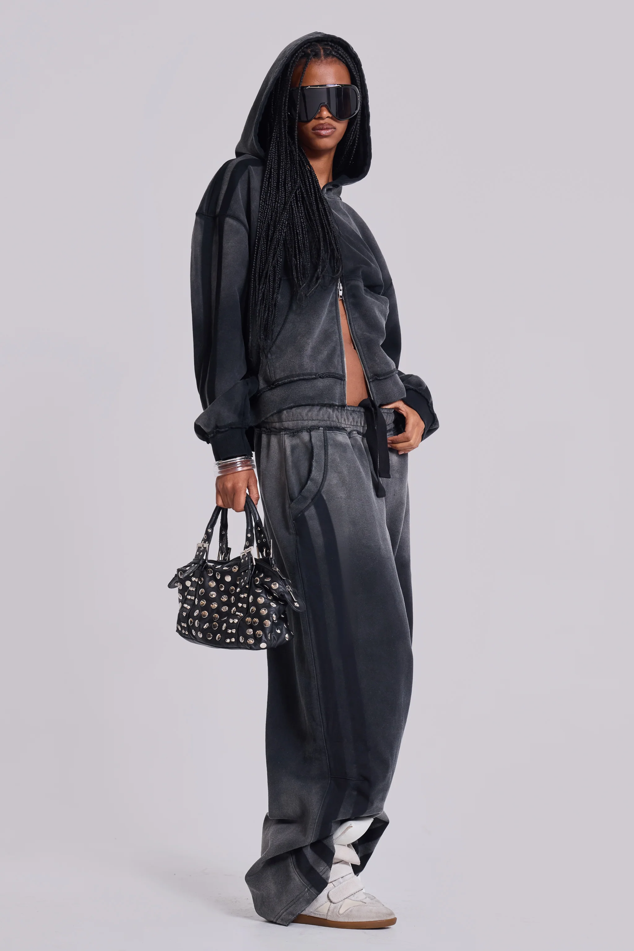 Grey Sporty Baggy Monster Hoodie - Image 6