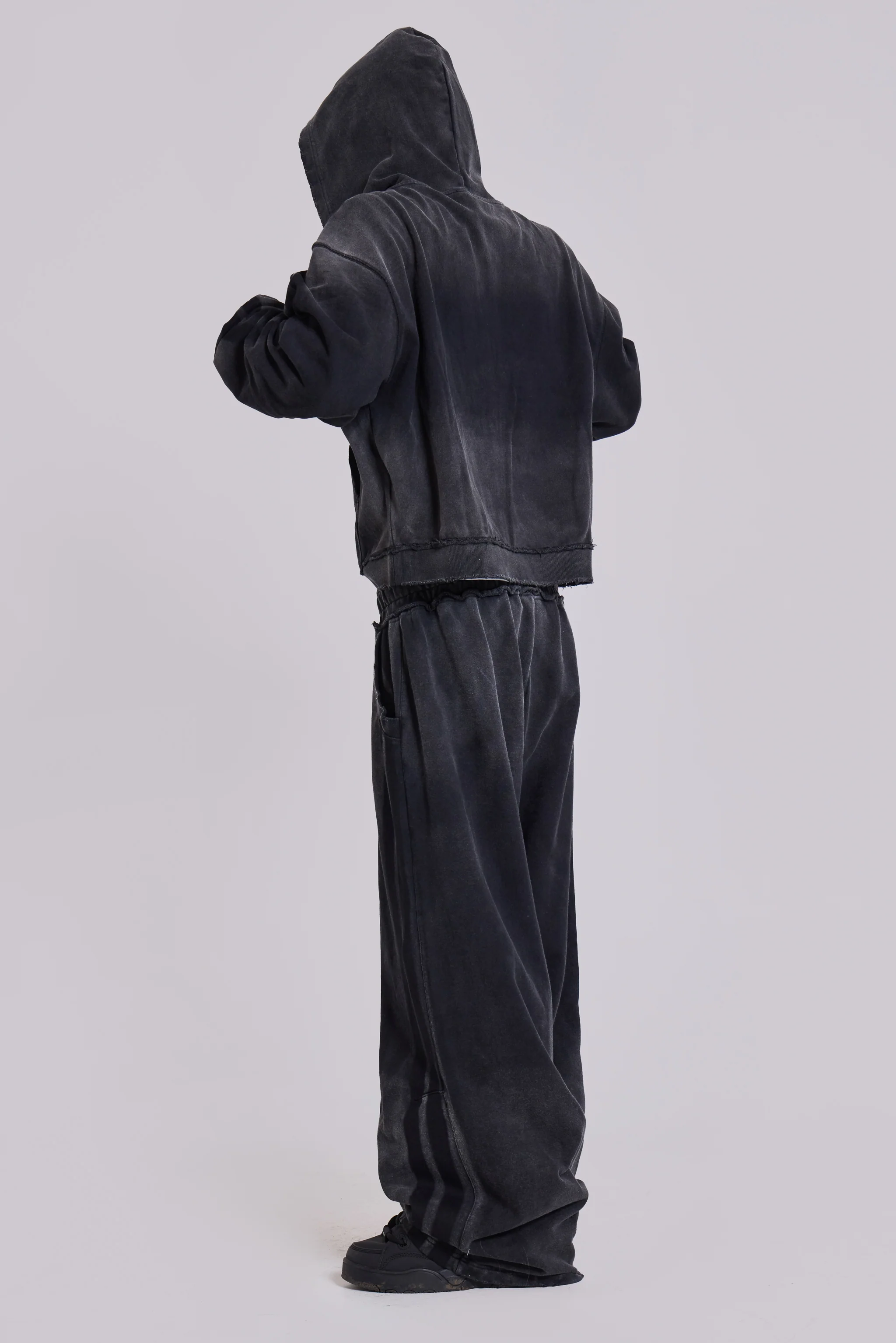 Grey Sporty Baggy Monster Hoodie - Image 3