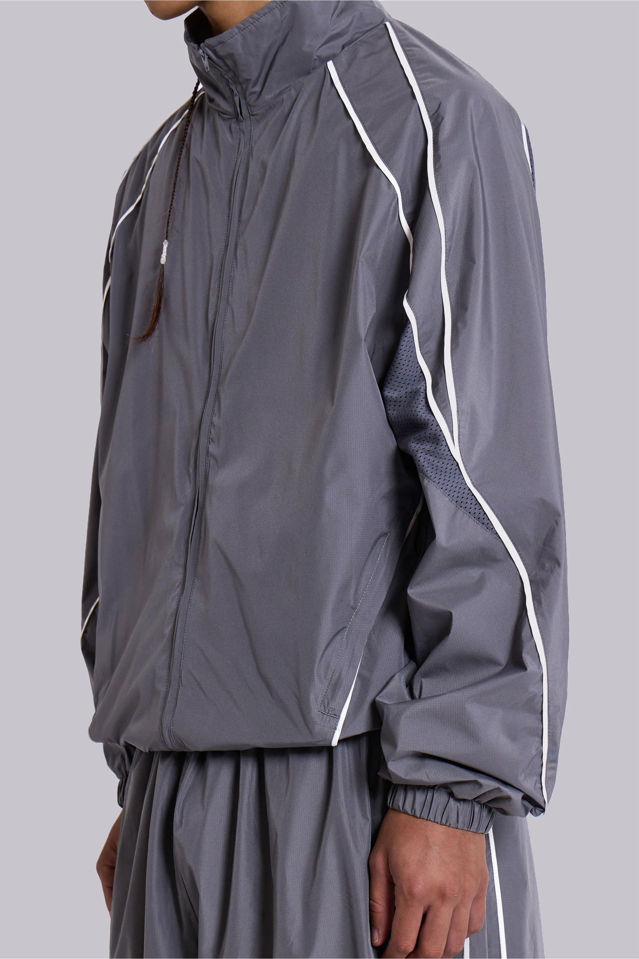 Grey Vapor Tracksuit Top - Image 7