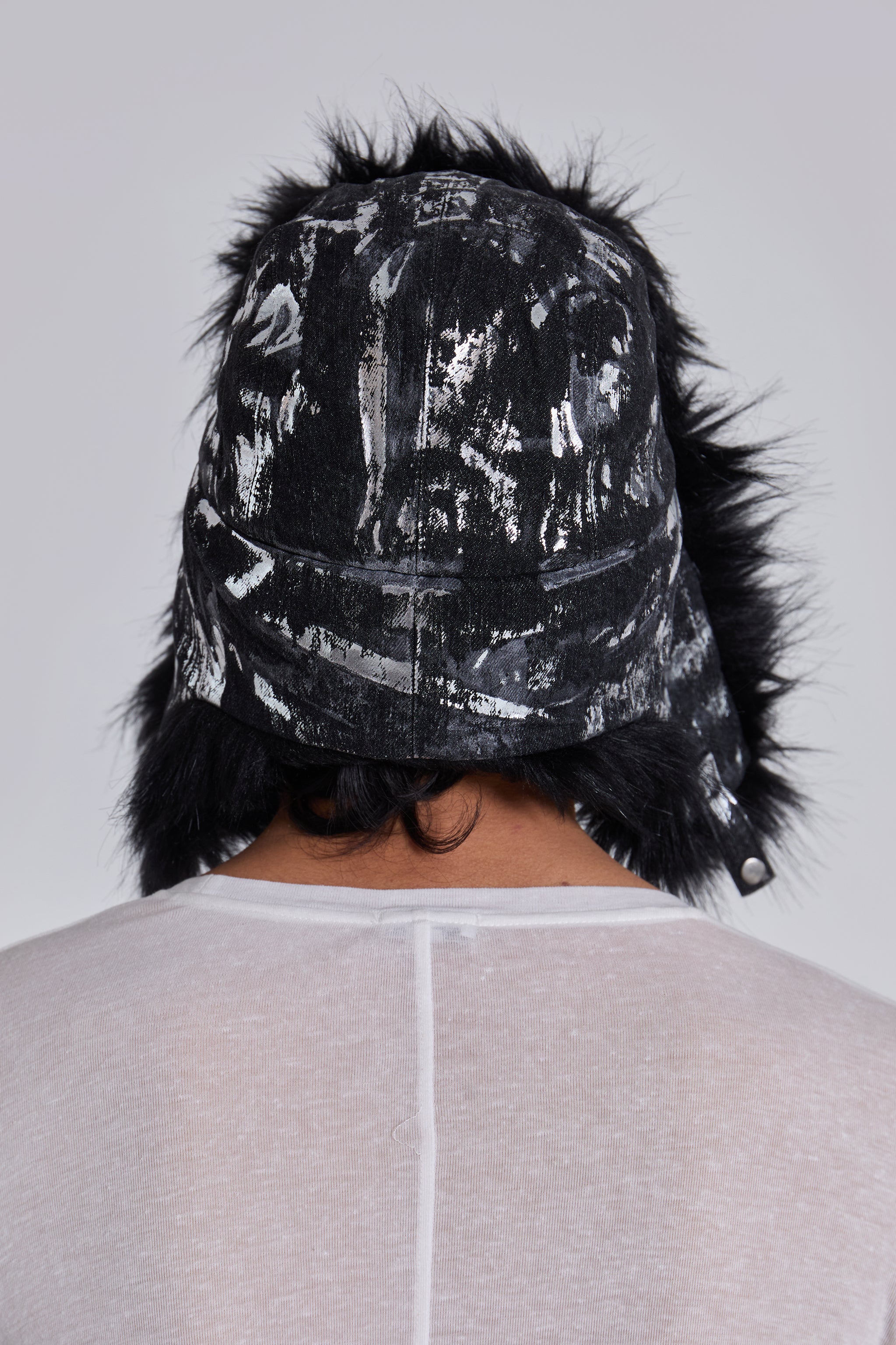Gunmetal Denim Trapper Hat - Image 3