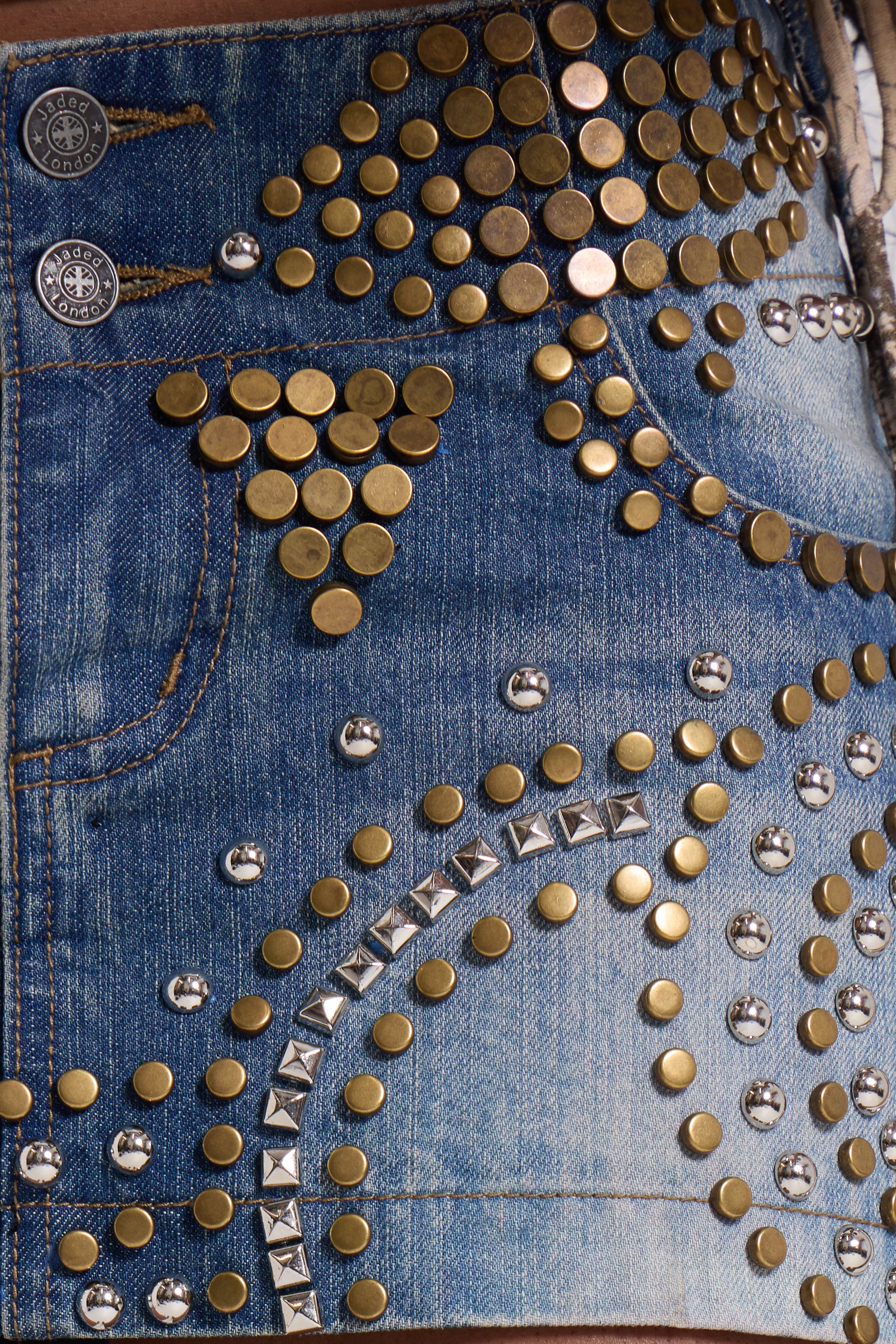 Hena Studded Denim Mini Skirt - Image 16