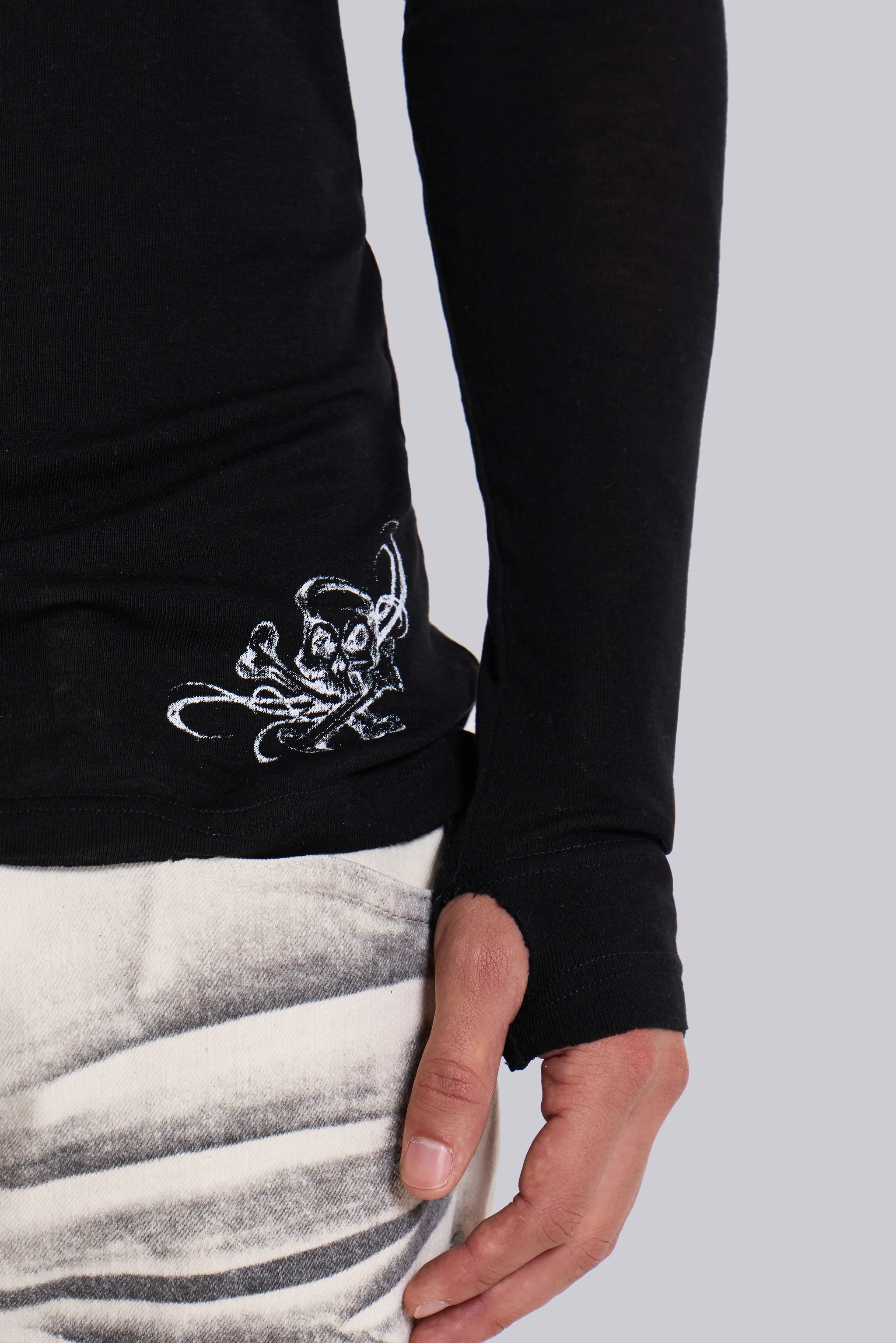 Ines Black Henley Top - Image 7