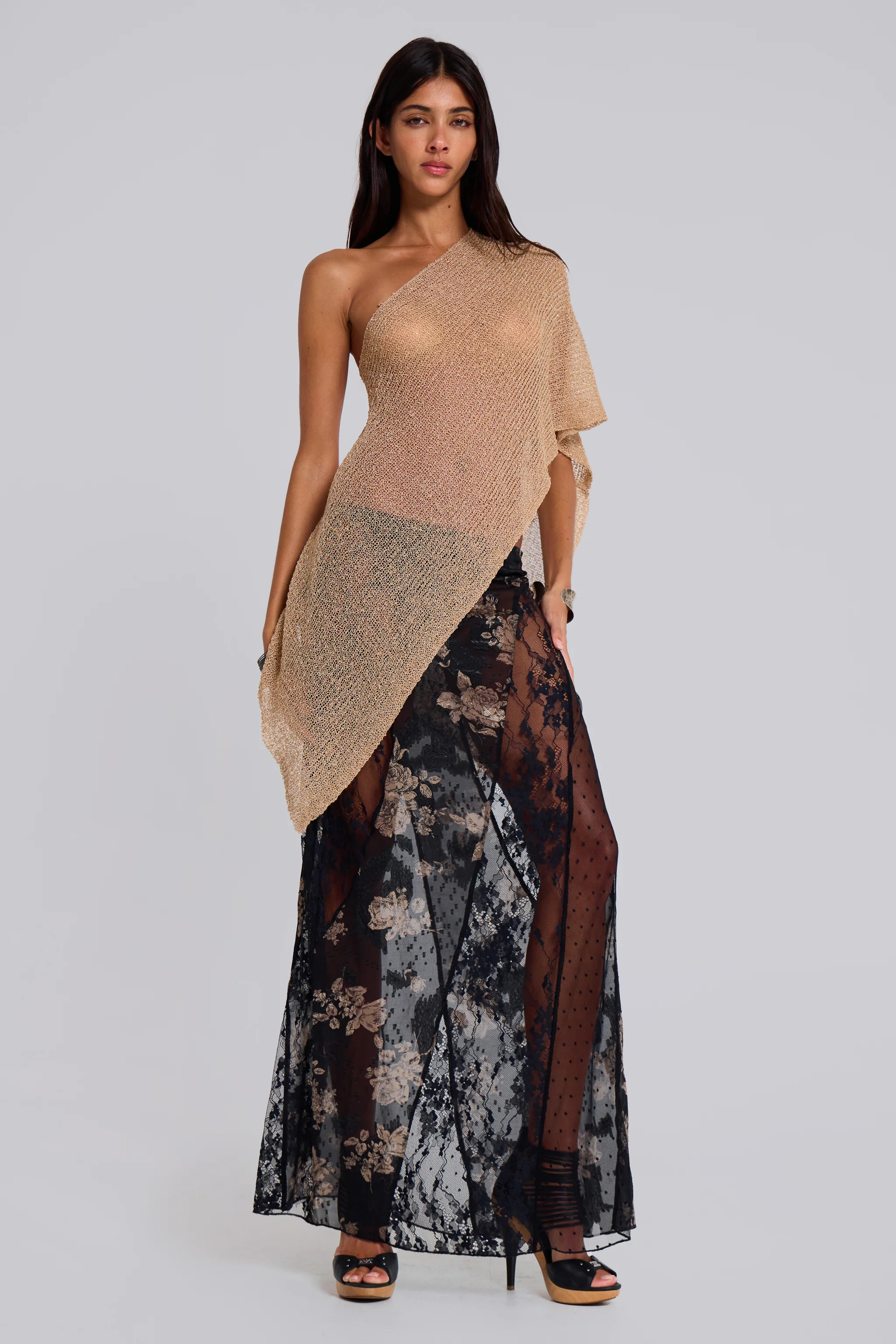 Infinity Multiway Knit Cape in Sand - Image 13