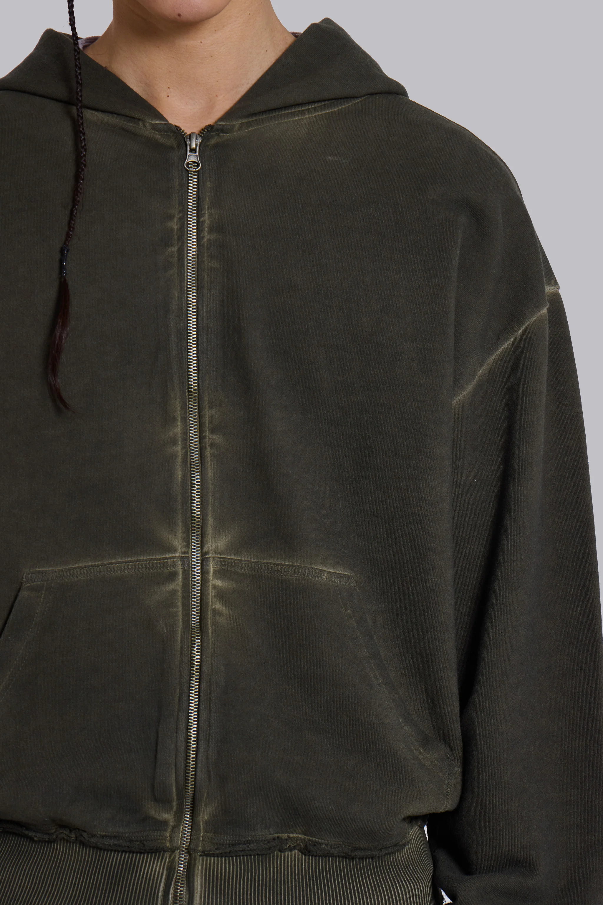 Khaki Oversized Monster Hoodie - Image 4