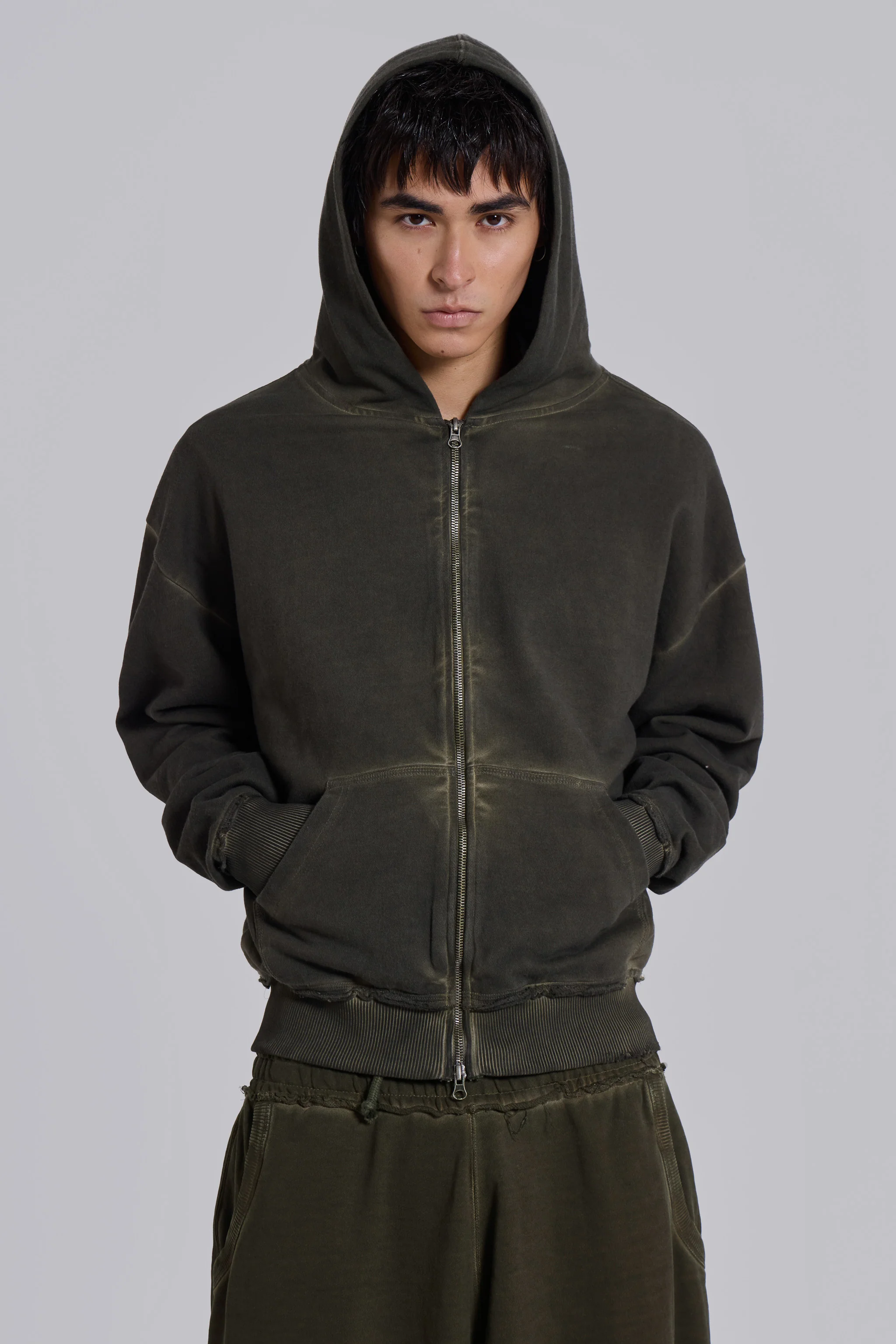 Khaki Oversized Monster Hoodie - Image 8