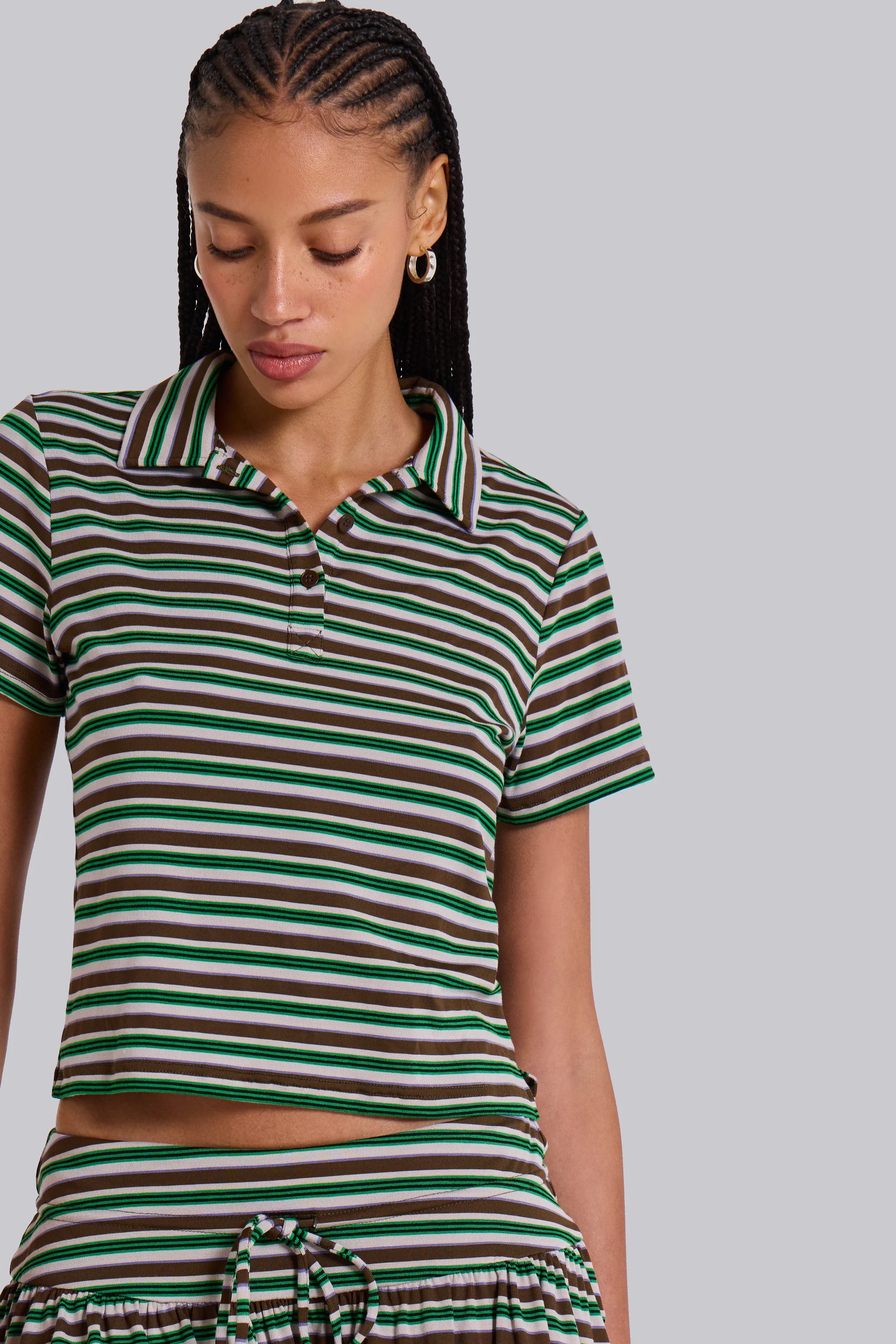 Mila Stripe Polo Shirt - Image 7
