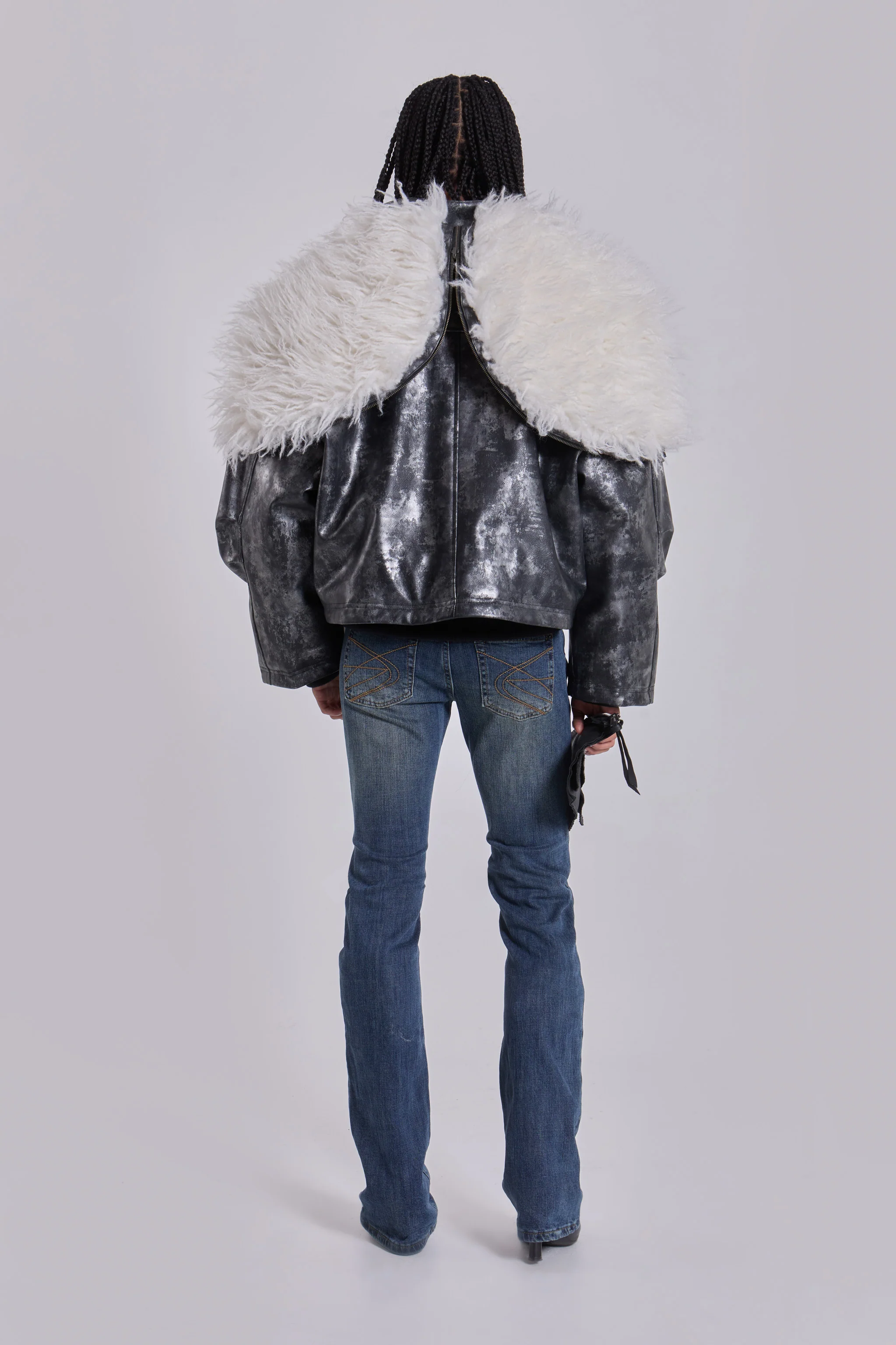 Mistra PU Leather Bomber Jacket - Image 6