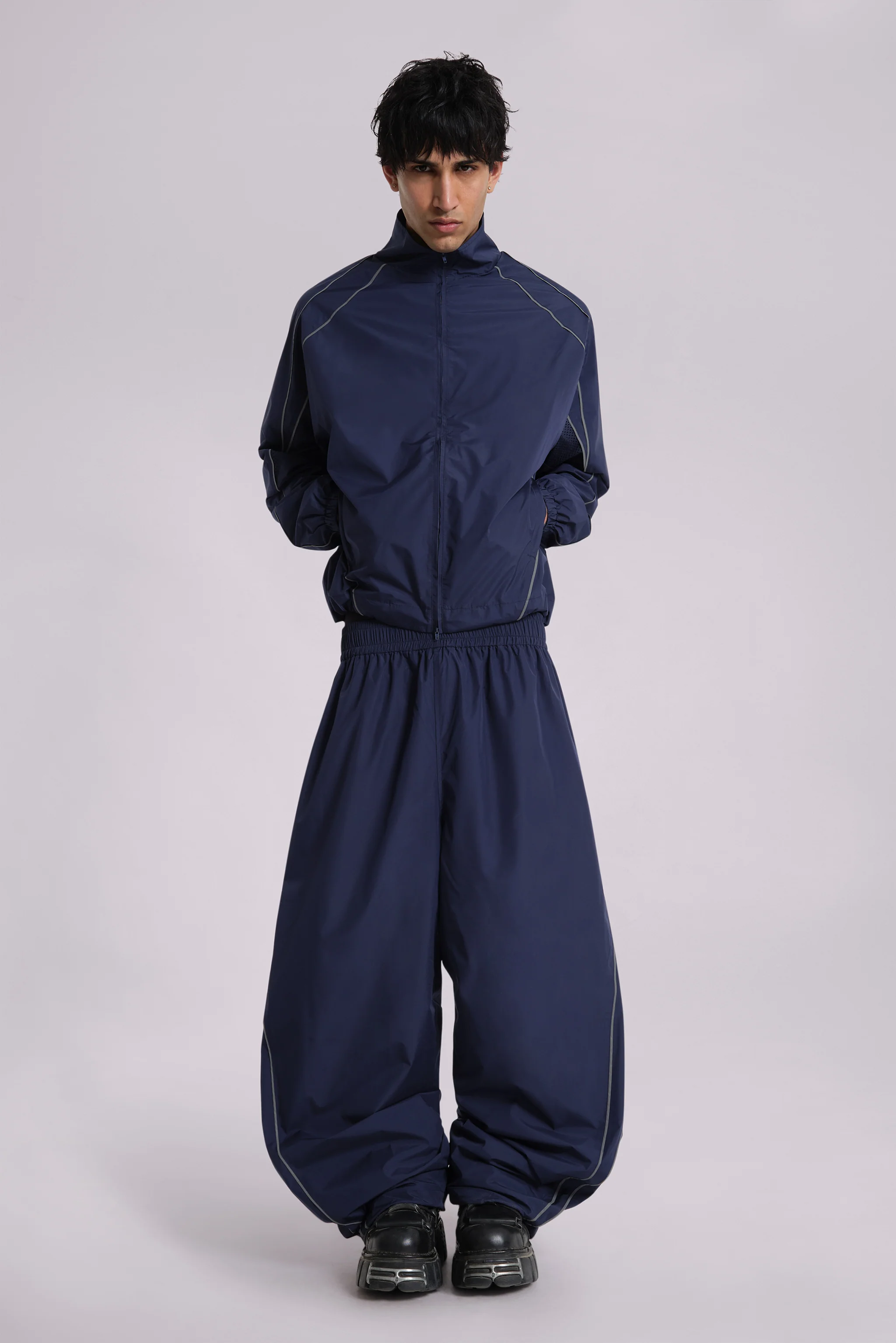 Navy Vapor Tracksuit Top - Image 7