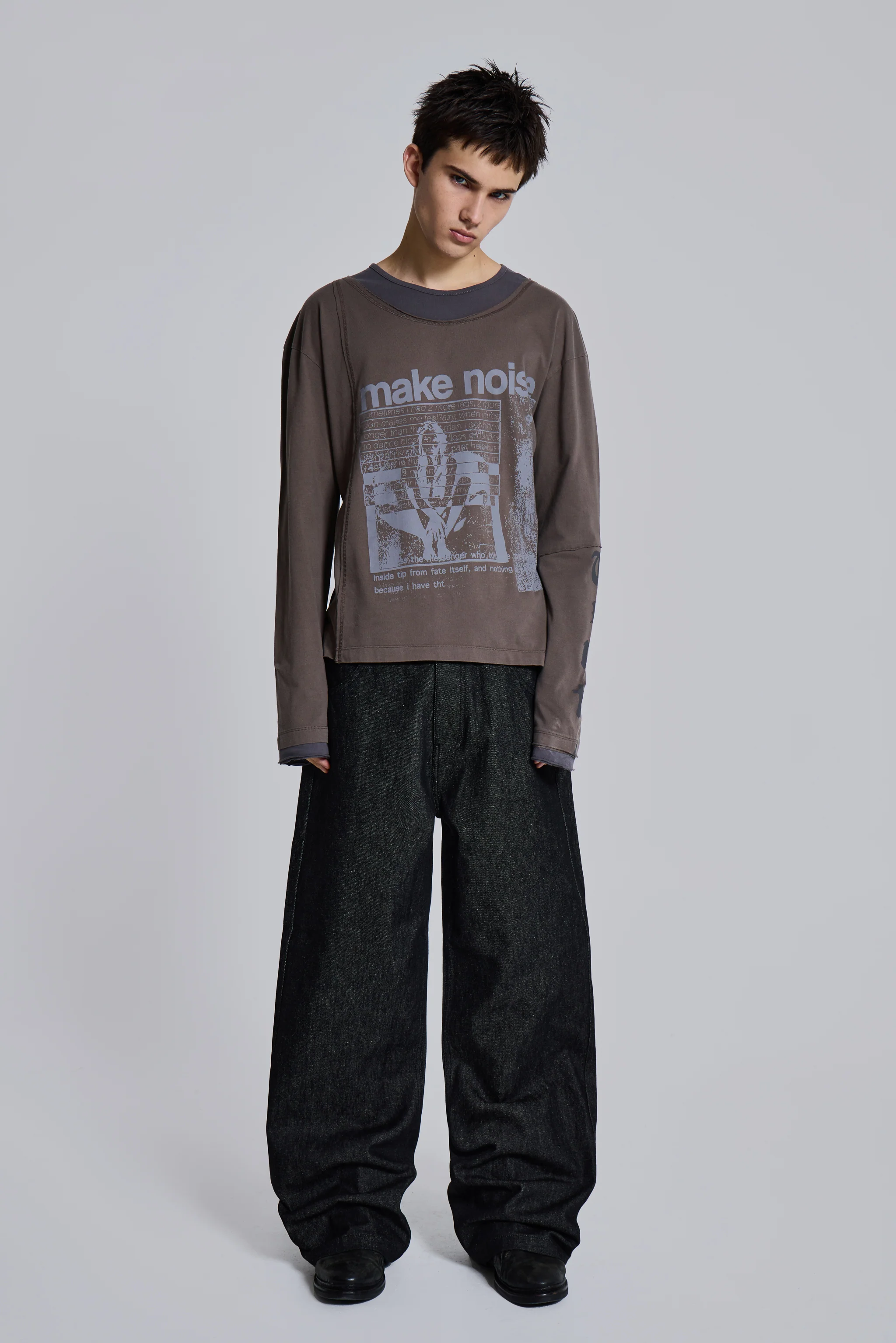 Noise Double Layer Long Sleeve Top - Image 3